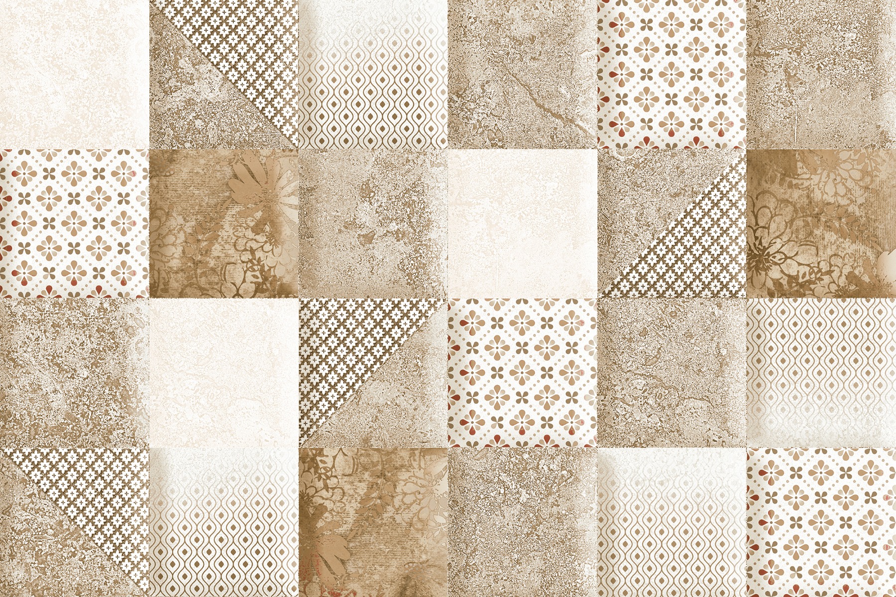 Glossy Finish OHG Beige Multi Desert Mosaic HL Ceramic tile 300x450 mm