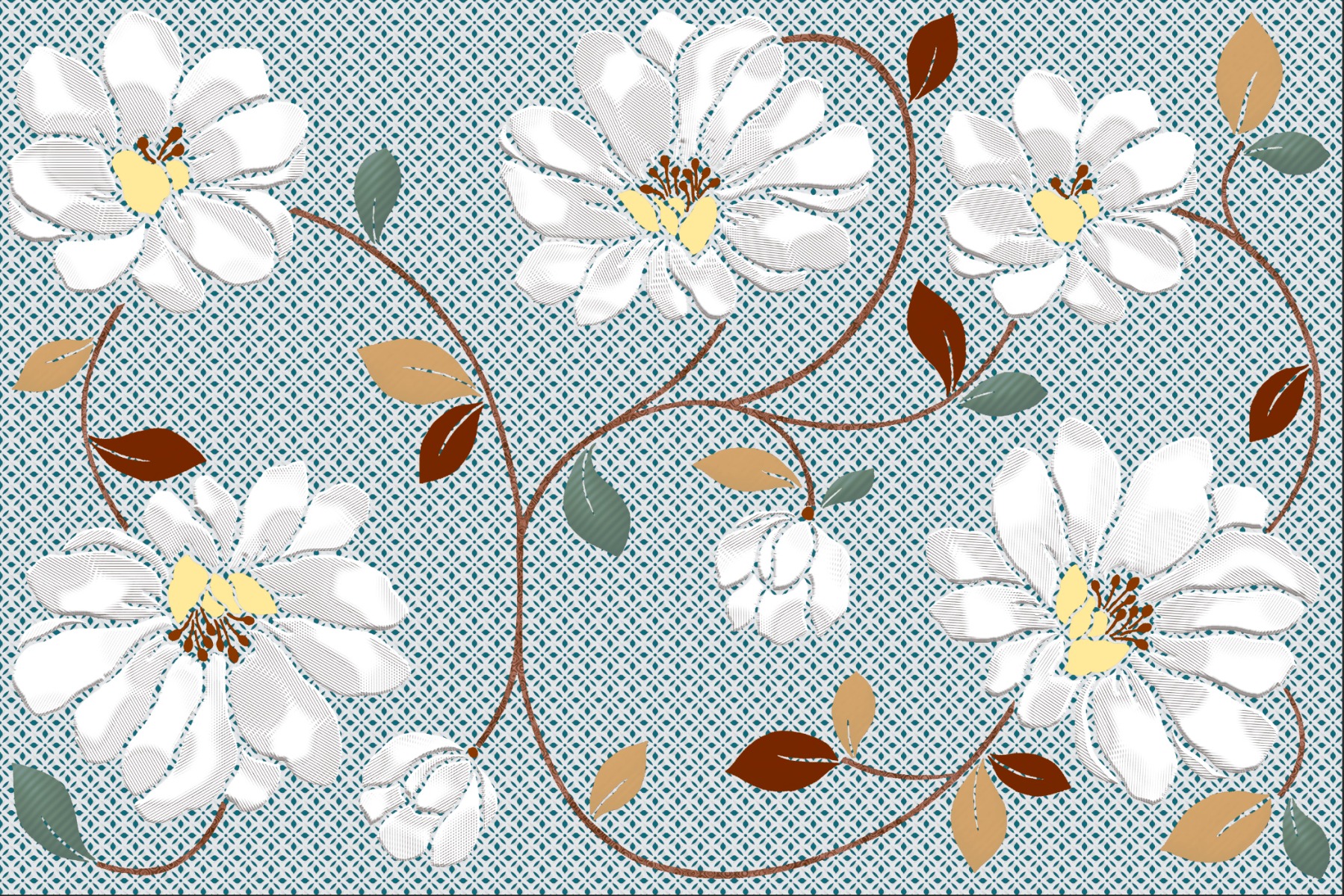 Glossy Finish OHG Calendula Silver HL Ceramic tile 300x450 mm