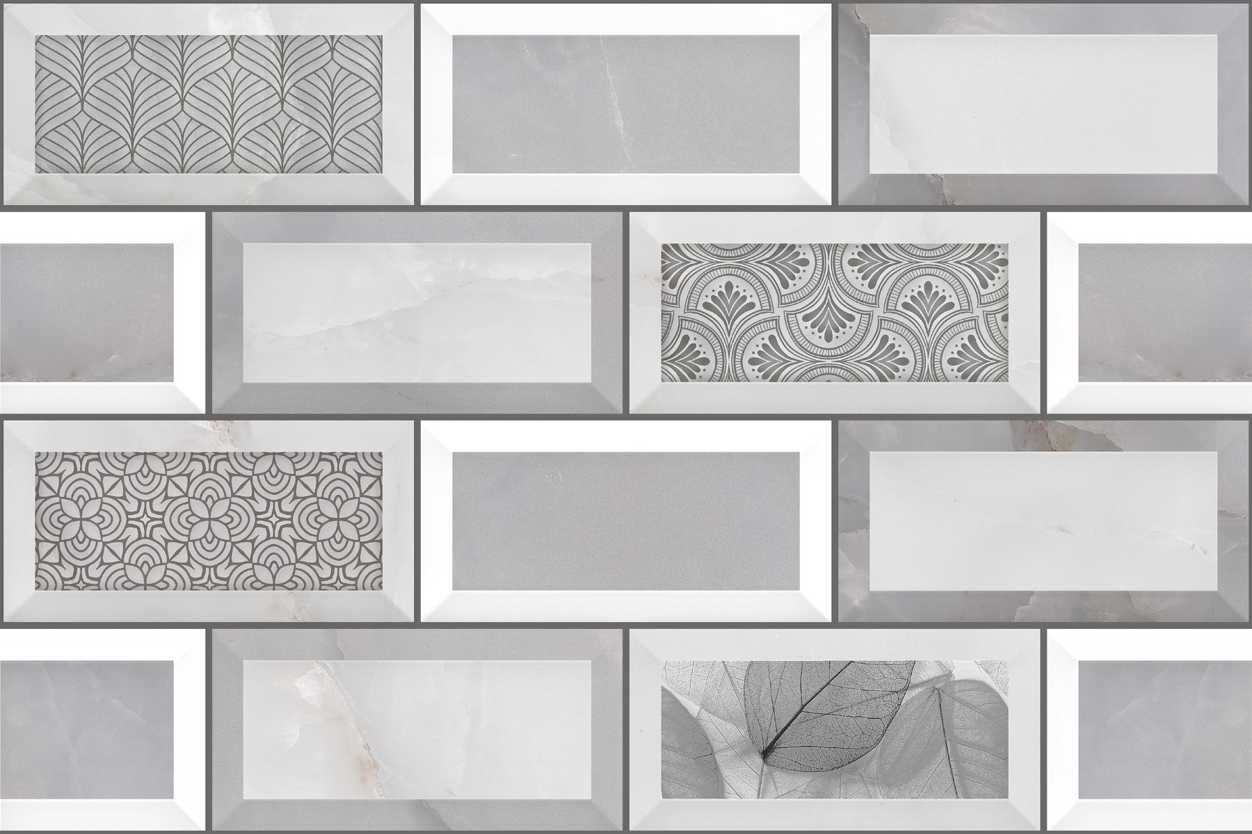 OHG Grey Onyx Brick Floral HL