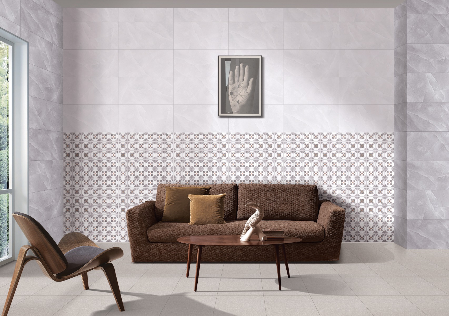 Matte Finish ODM Shale Stone Grey LT Ceramic tile 300x600 mm