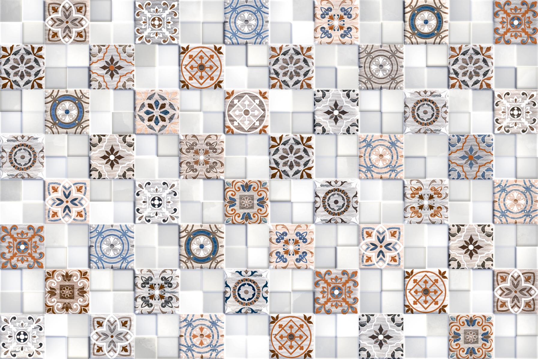 Glossy Finish OHG Multi Mosaic Moroccan Art HL Ceramic tile 300x450 mm