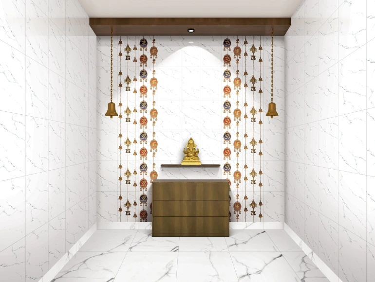 Glossy Finish ODG Statuario White Ceramic tile 300x450 mm