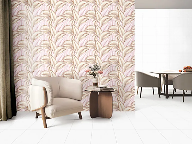  ODG White Vintage Palm Leaves  tile 