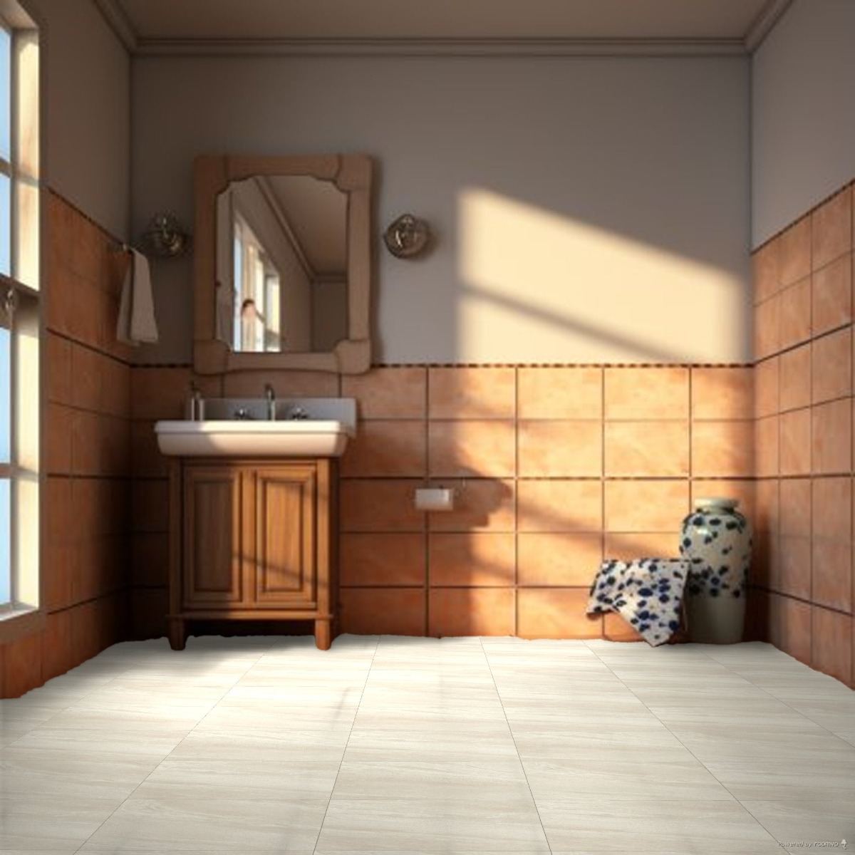 Matte Finish DGVT Perlato Ivory Vitrified tile 600x600 mm