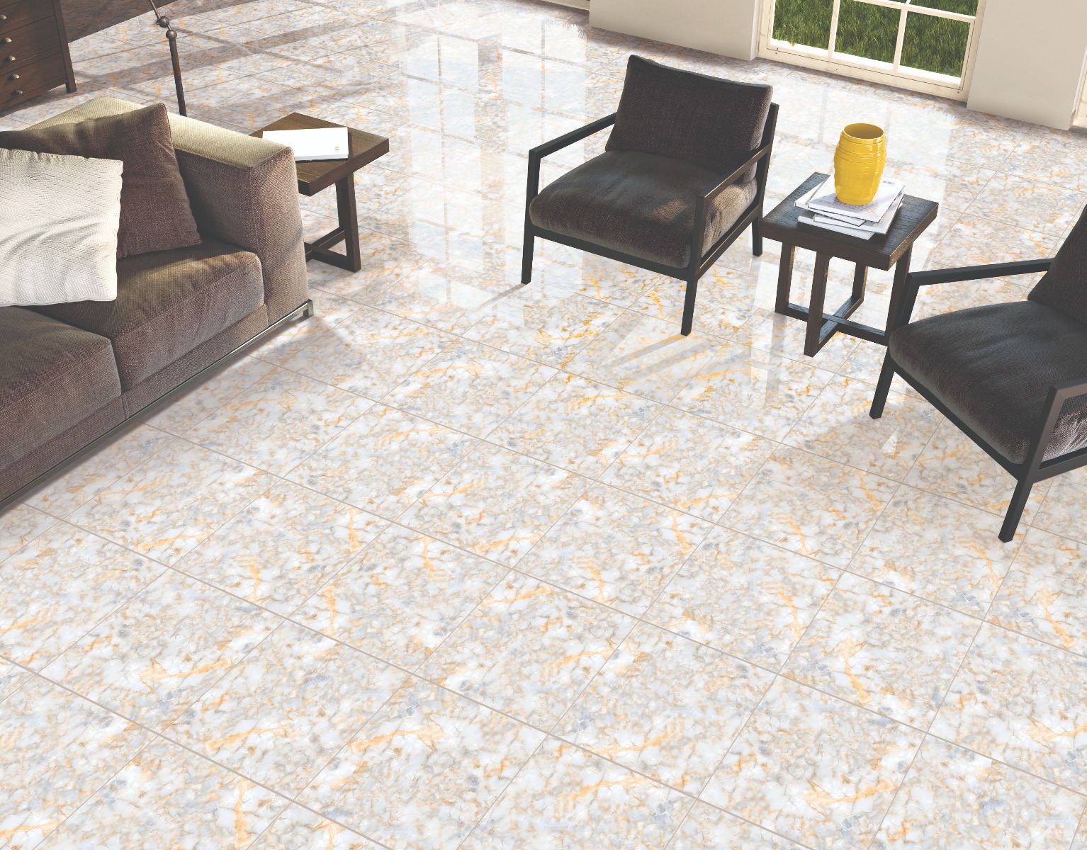 Glossy Finish PCG Onyx Multi Glazed Vitrified Tiles Floor Tiles