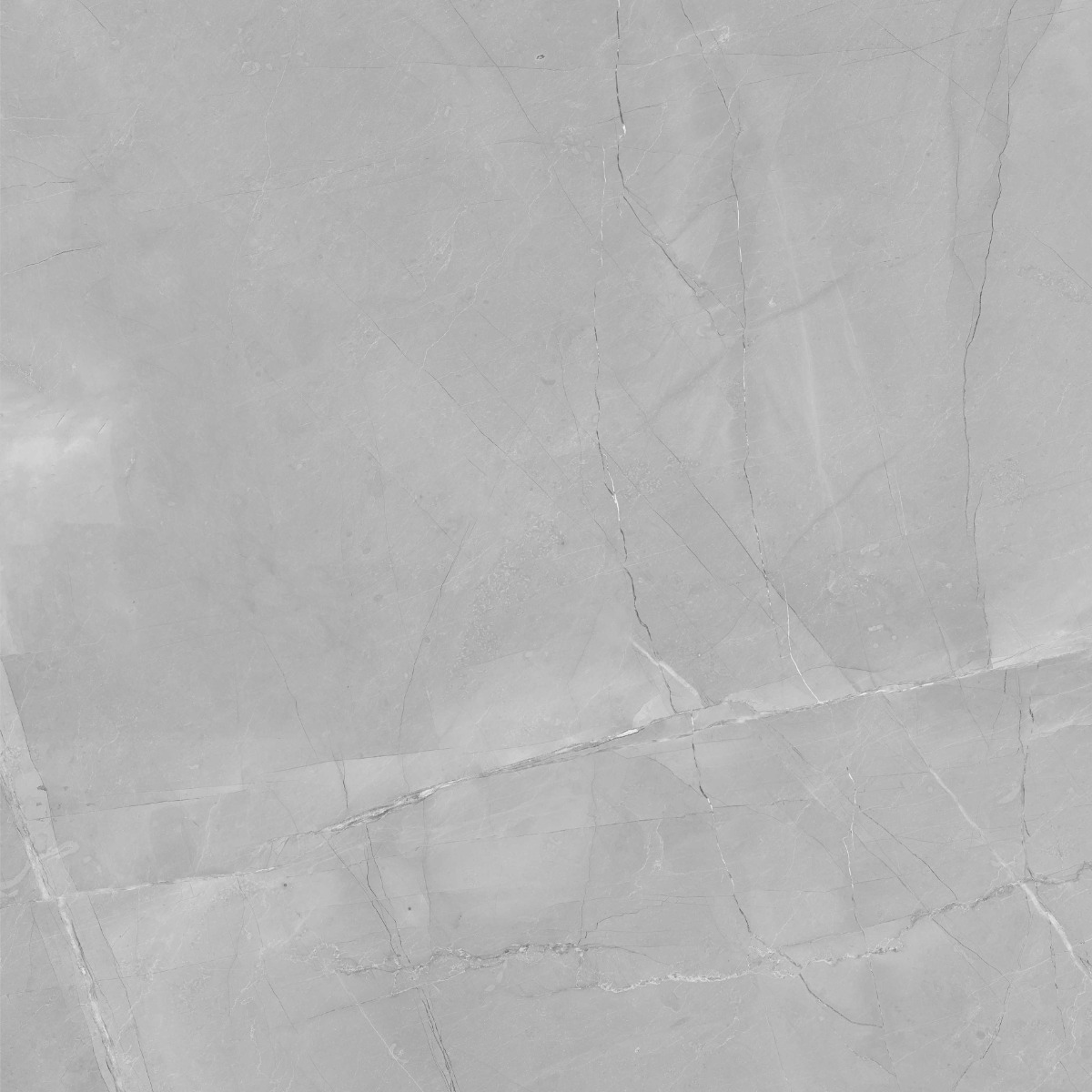 Glossy Finish PGVT Armani Marble Grey LT Glazed Vitrified Tiles 600x600 mm