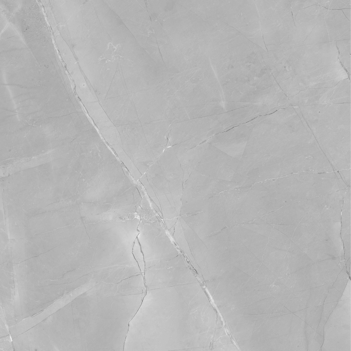 Glossy Finish PGVT Armani Marble Grey LT Glazed Vitrified Tiles 600x600 mm