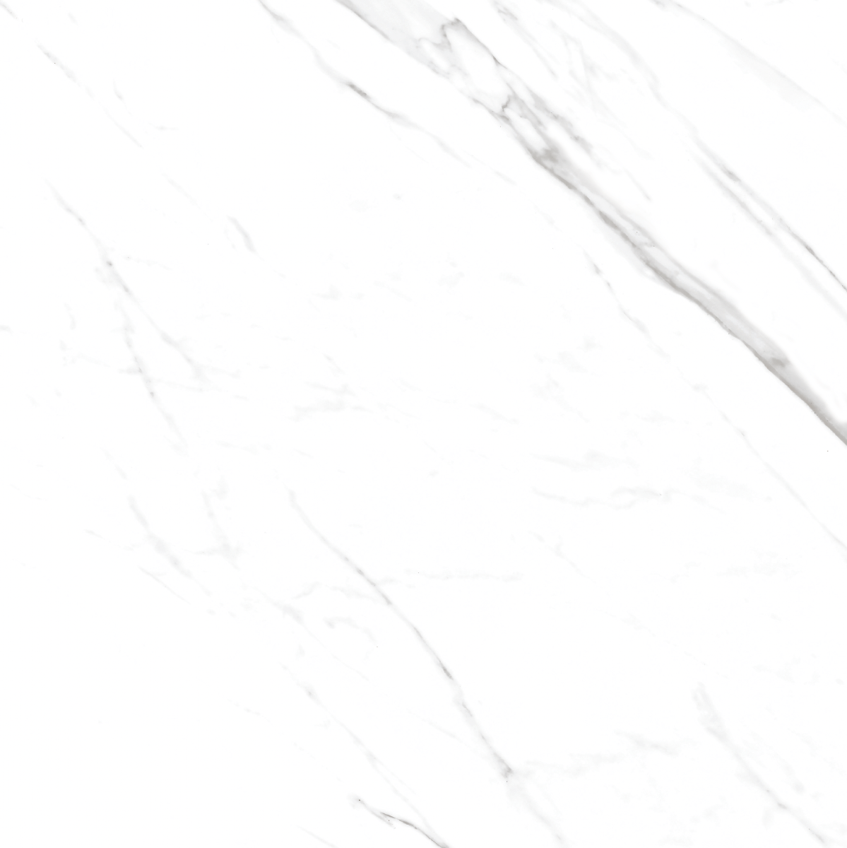 Glossy Finish PGVT Carrara Bianco Marble Vitrified tile 600x600 mm