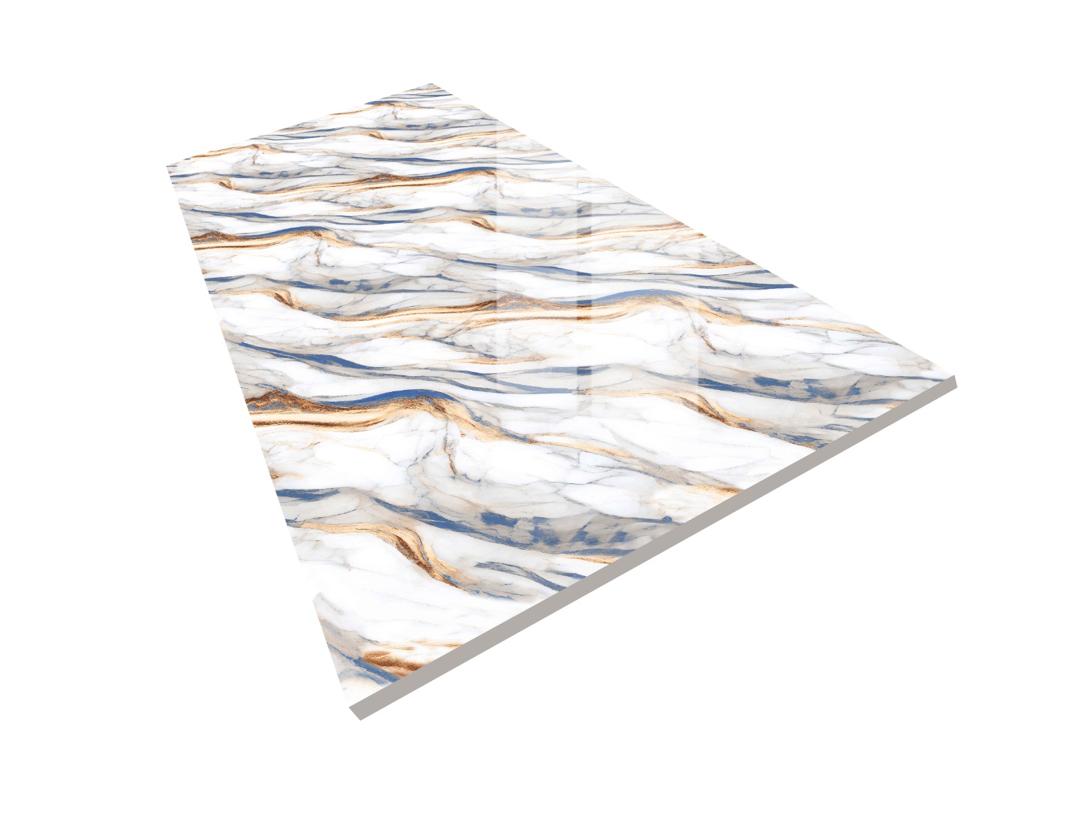 Glossy Finish PGVT Endless Abstract Marble Vein Multi Glazed Vitrified Tiles 600x1200 mm