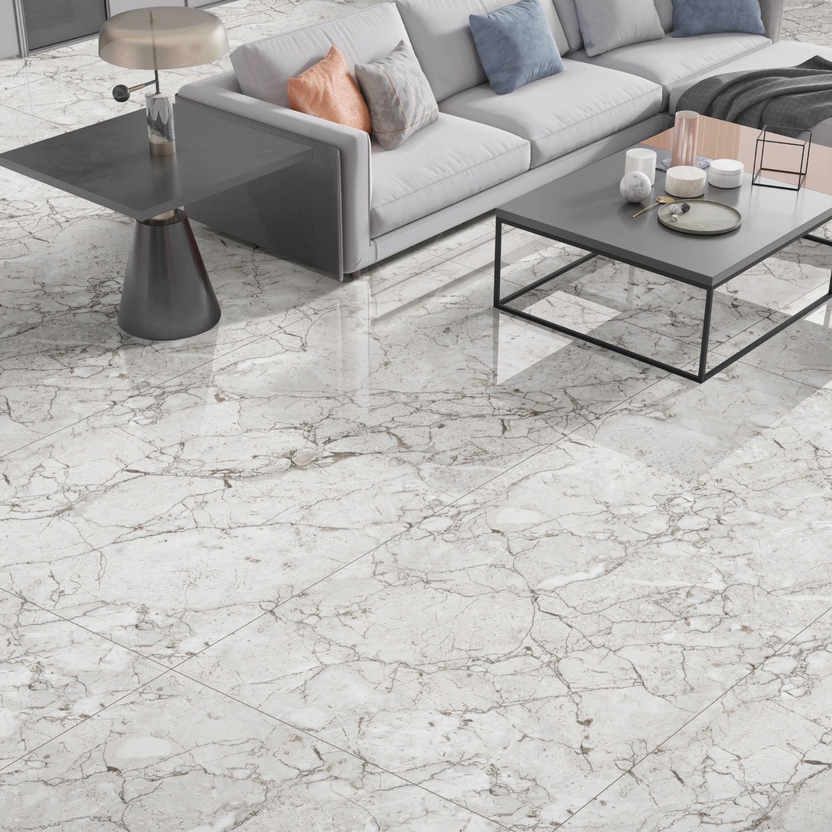  PGVT Endless Crackle Marble Grey 