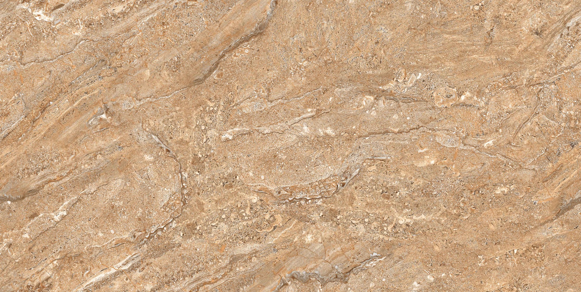 Glossy Finish PGVT Endless Royal Dyna Marble Brown Glazed Vitrified Tiles 600x1200 mm
