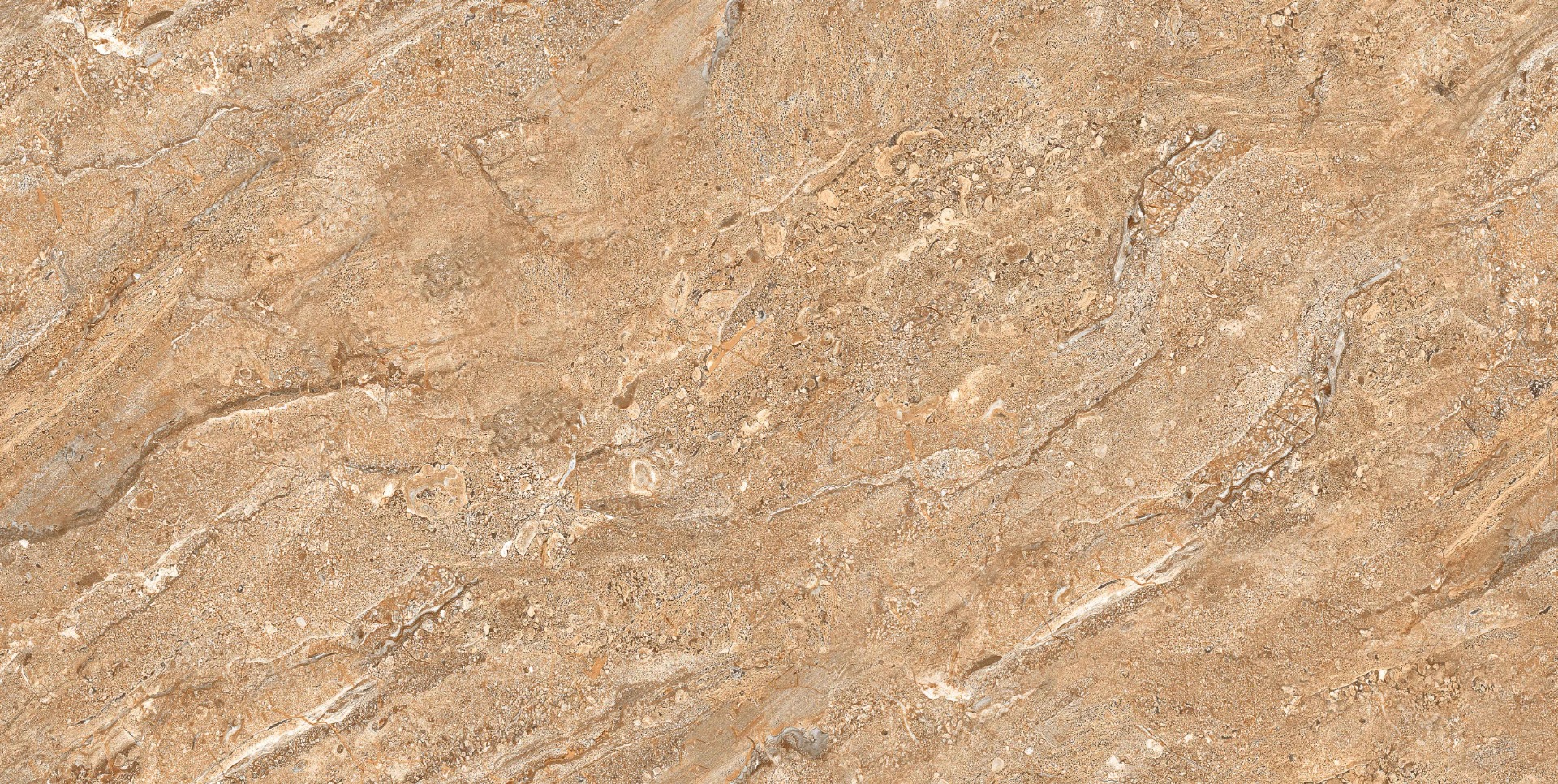 Glossy Finish PGVT Endless Royal Dyna Marble Brown Glazed Vitrified Tiles 600x1200 mm