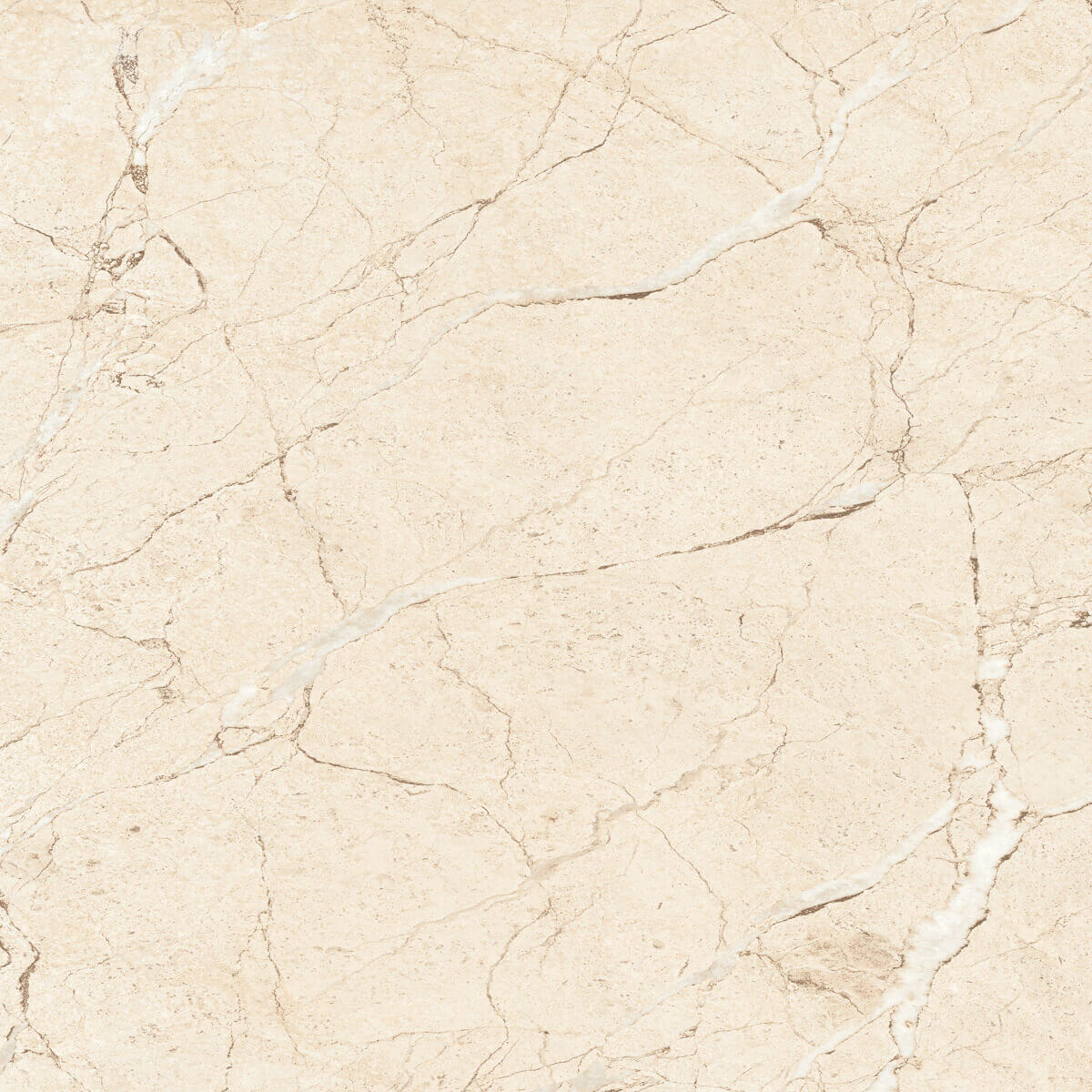 Glossy Finish PGVT Istan Ivory Vitrified tile 600x600 mm