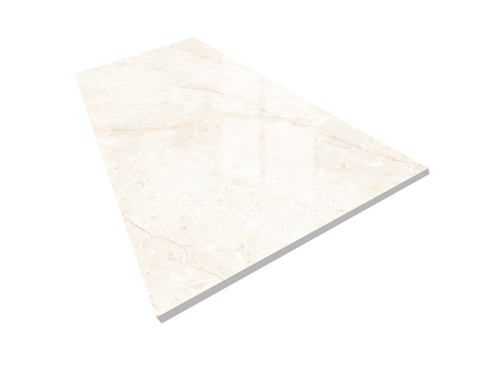 Glossy Finish PGVT Marmo Sierra Ivory Glazed Vitrified Tiles 600x1200 mm