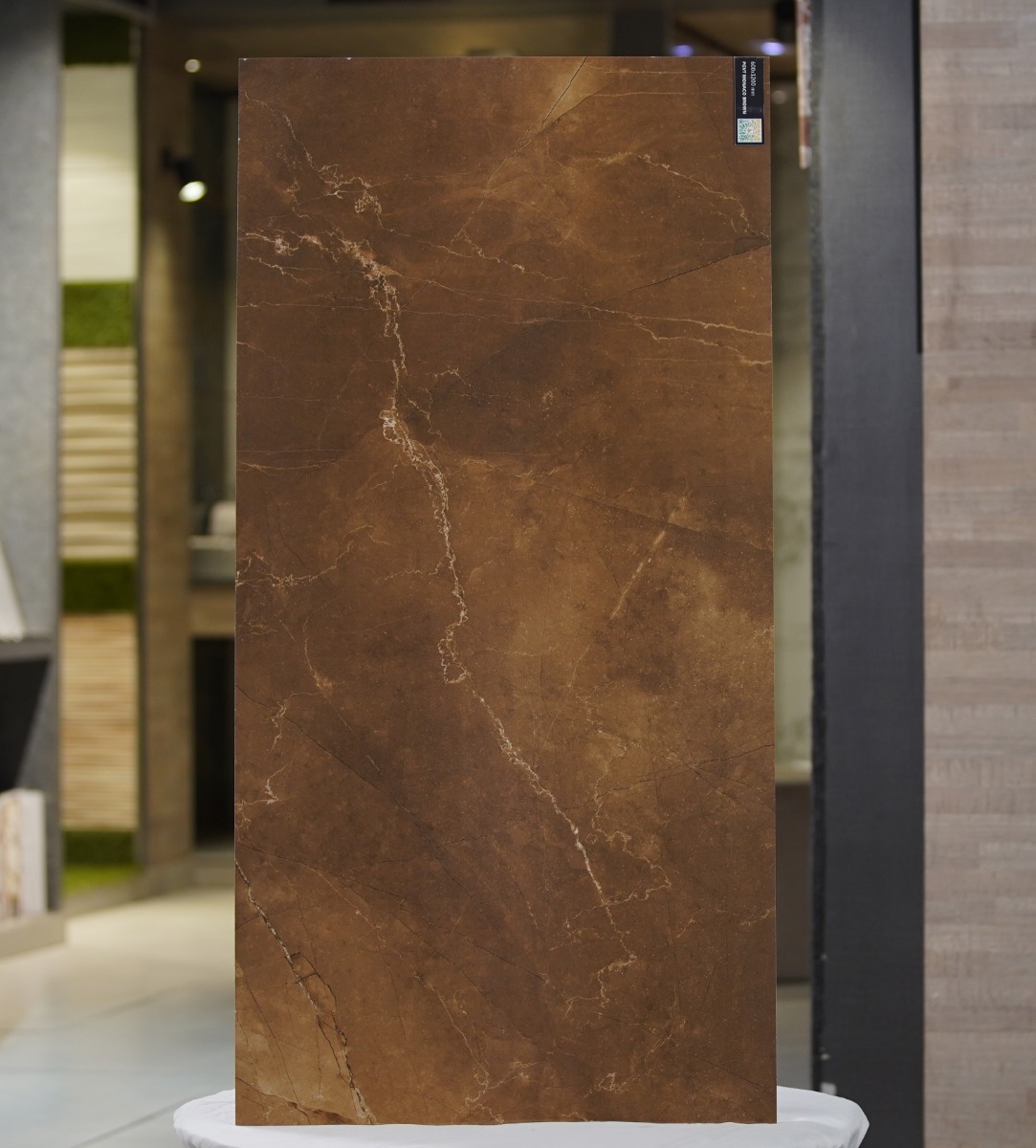 Glossy Finish PGVT Monaco Brown Vitrified tile 600x1200 mm
