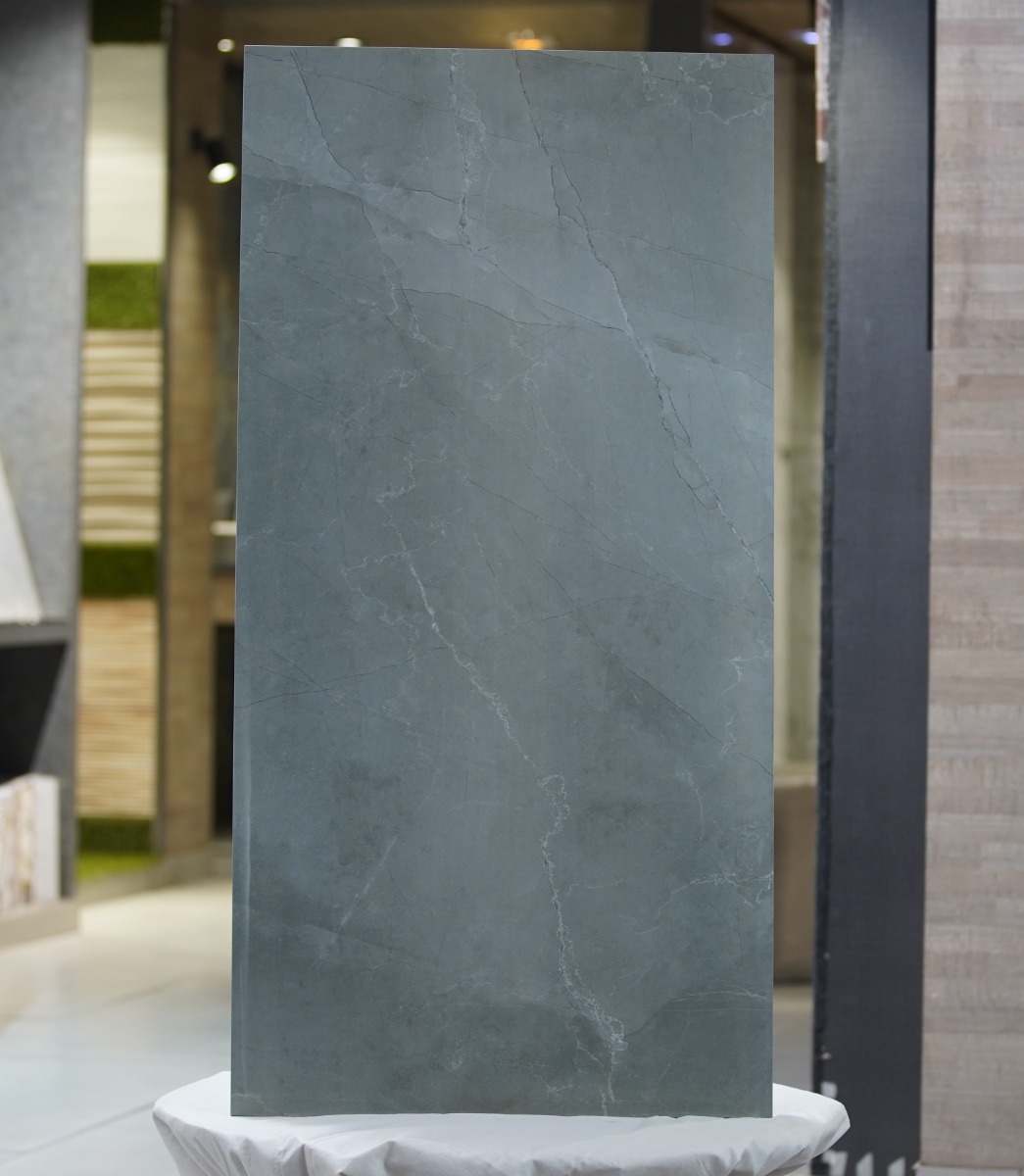 Glossy Finish PGVT Monaco Grey Vitrified tile 600x1200 mm