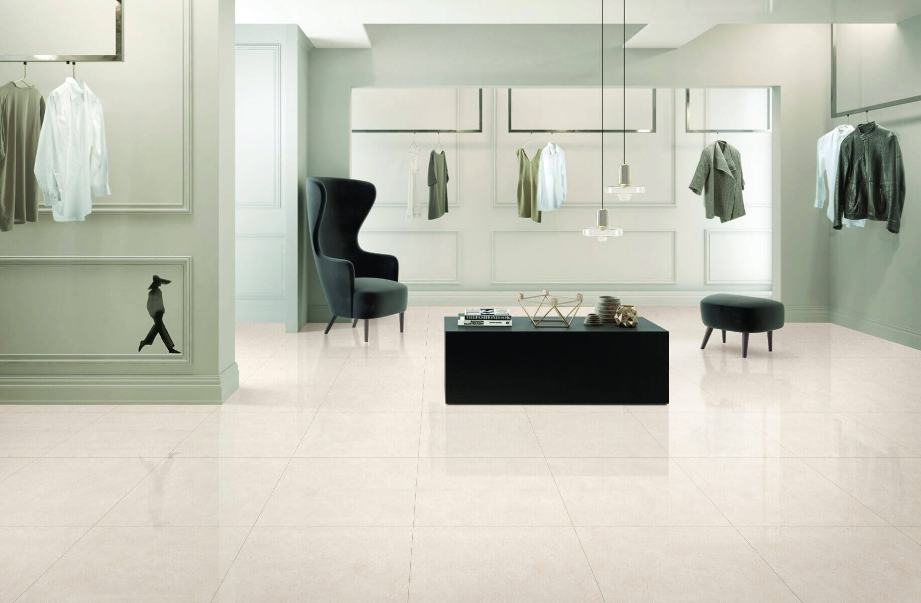 Glossy Finish PGVT Myra Ivory Vitrified tile 600x600 mm