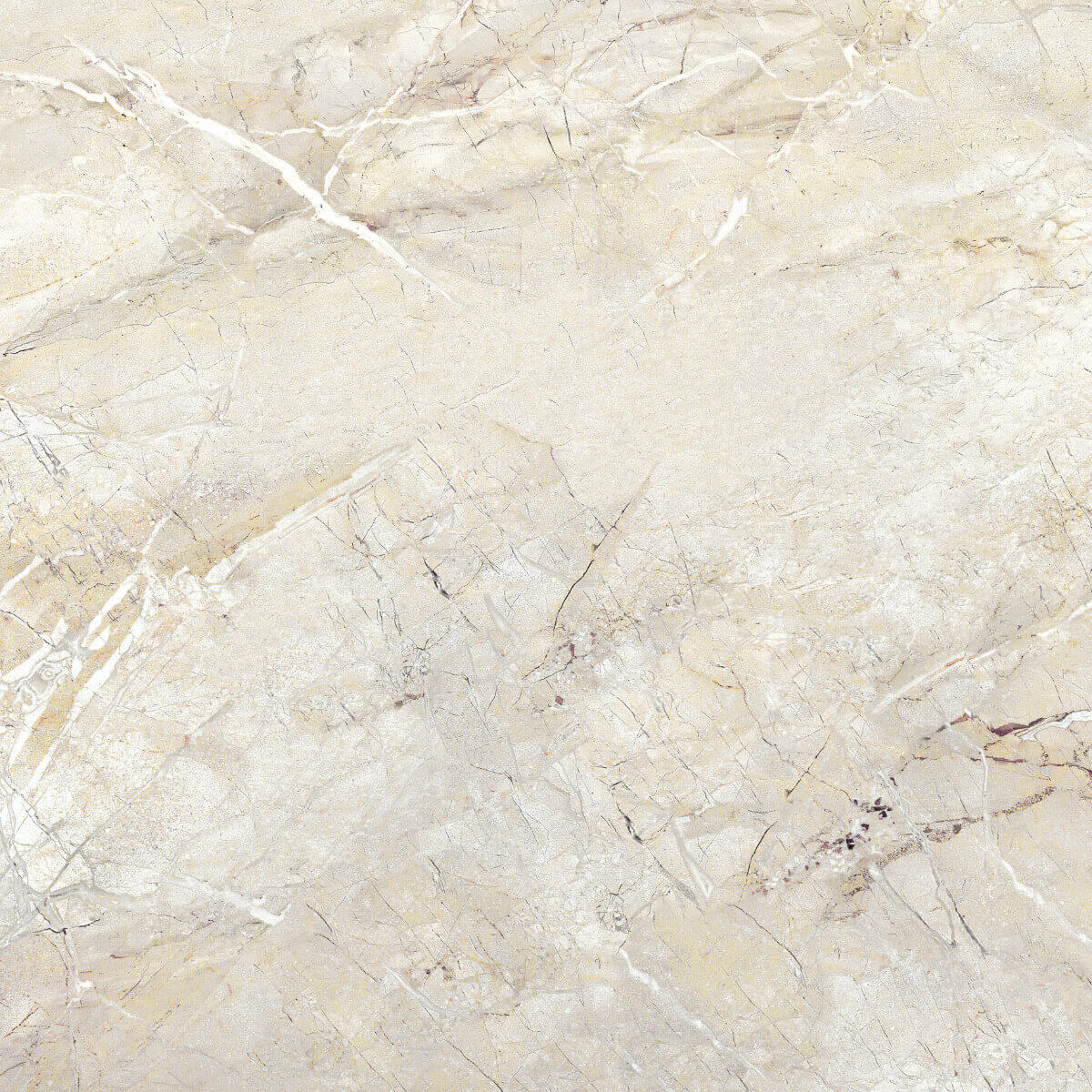 Glossy Finish PGVT Porino Ivory Vitrified tile 600x600 mm