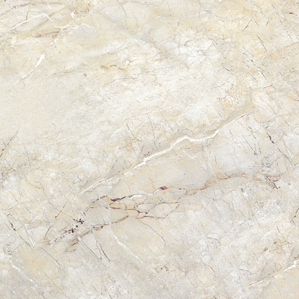 Glossy Finish PGVT Porino Ivory Vitrified tile 600x600 mm