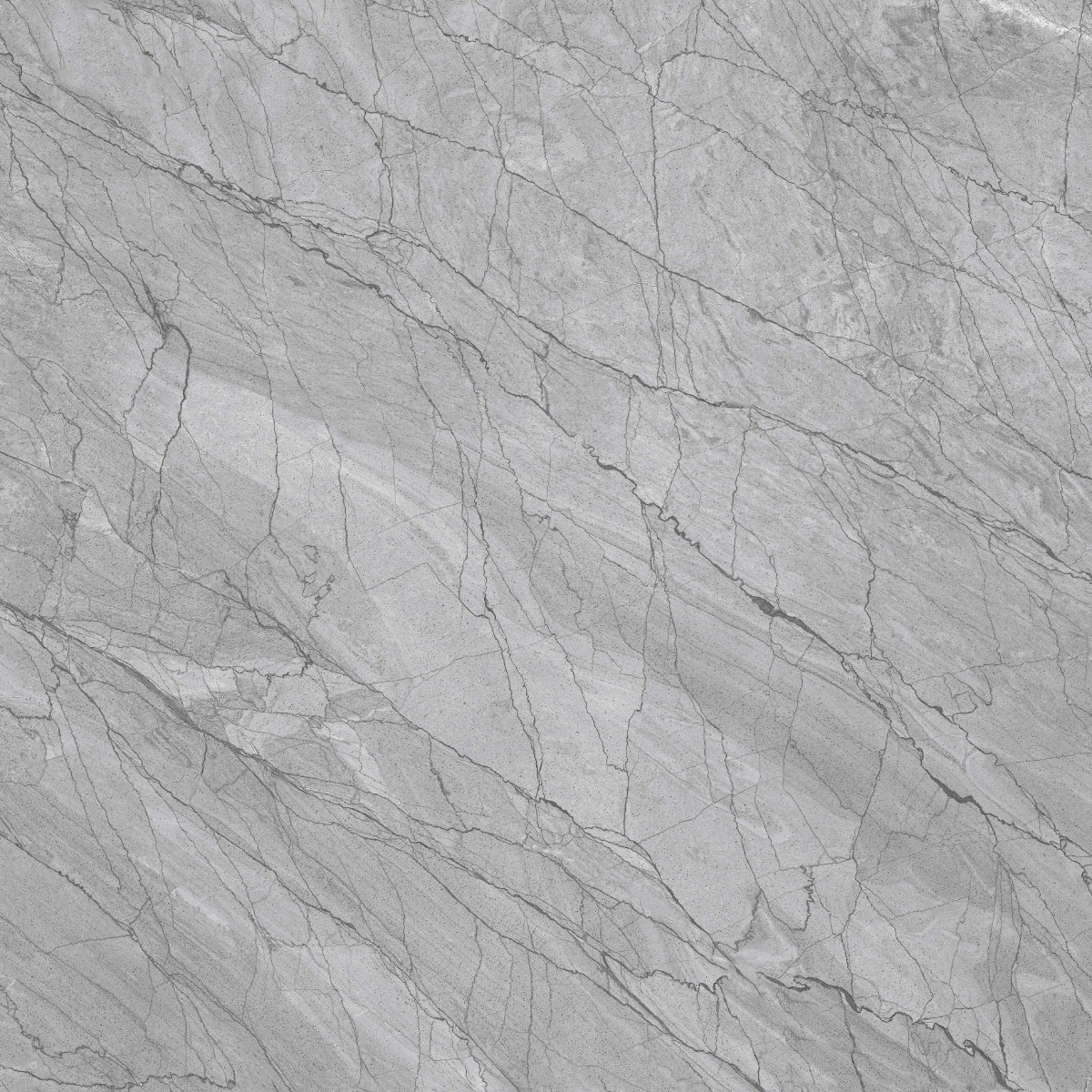 Glossy Finish PGVT Spider Marble Grey DK Glazed Vitrified Tiles 600x600 mm