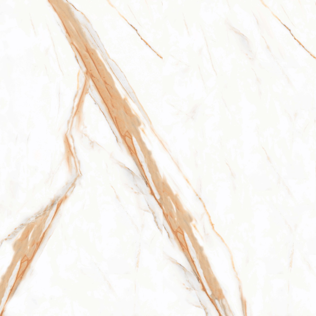 Glossy Finish PGVT Statuario Marble Gold Glazed Vitrified Tiles 600x600 mm