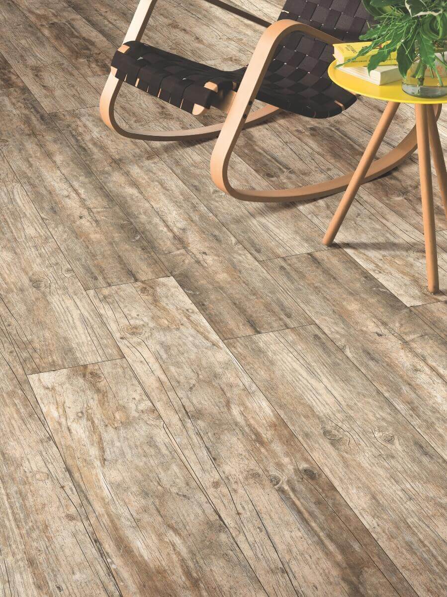 Matte Finish Plank Oak Silver Vitrified tile 195x1200 mm