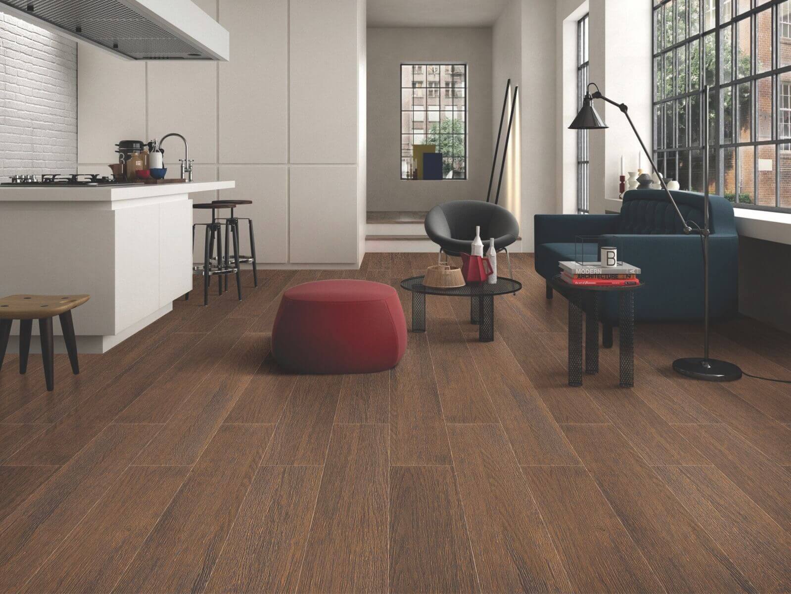 Matte Finish Plank Wenge Vitrified tile 195x1200 mm