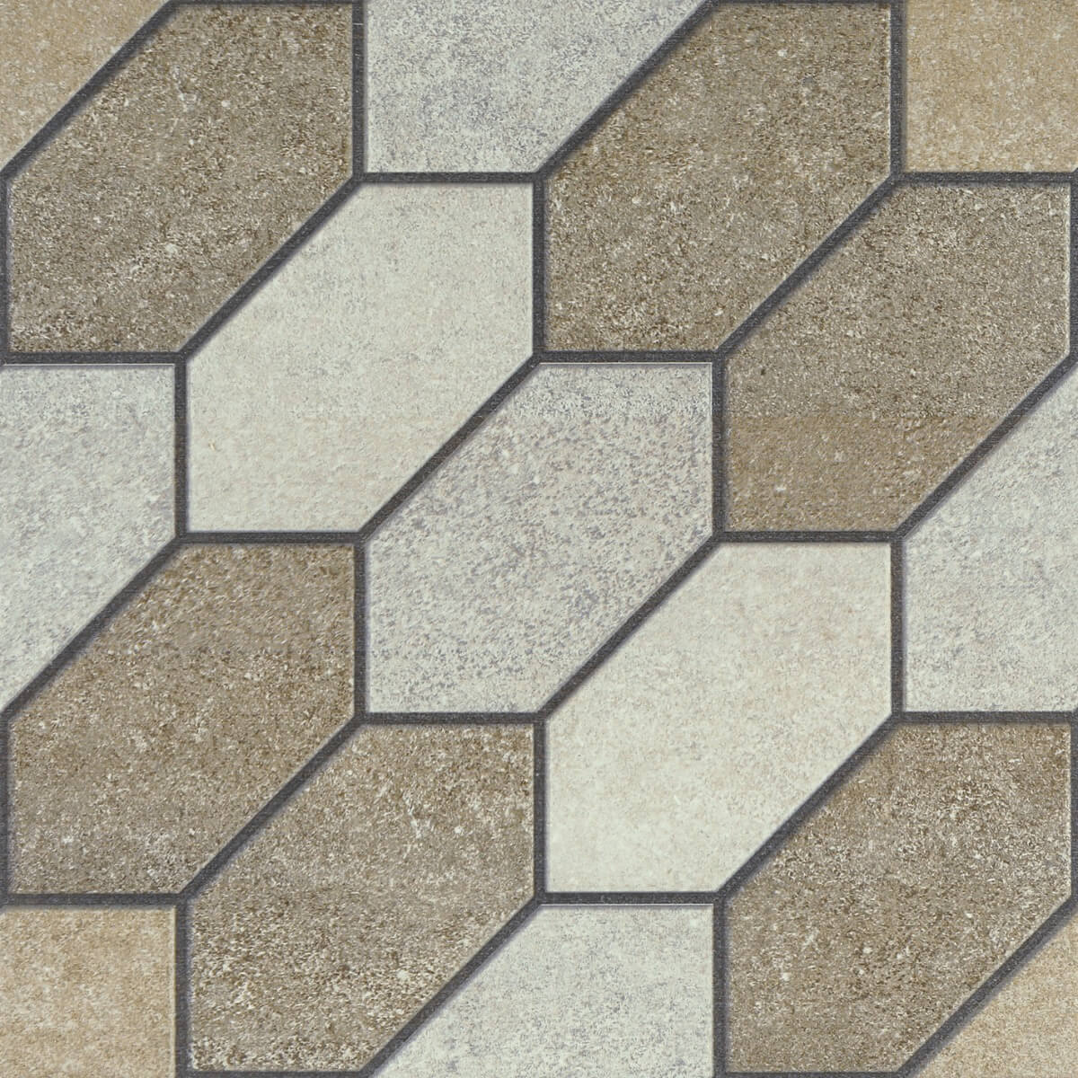Matte Finish Ribbed Ivory Pavers tile 300x300 mm