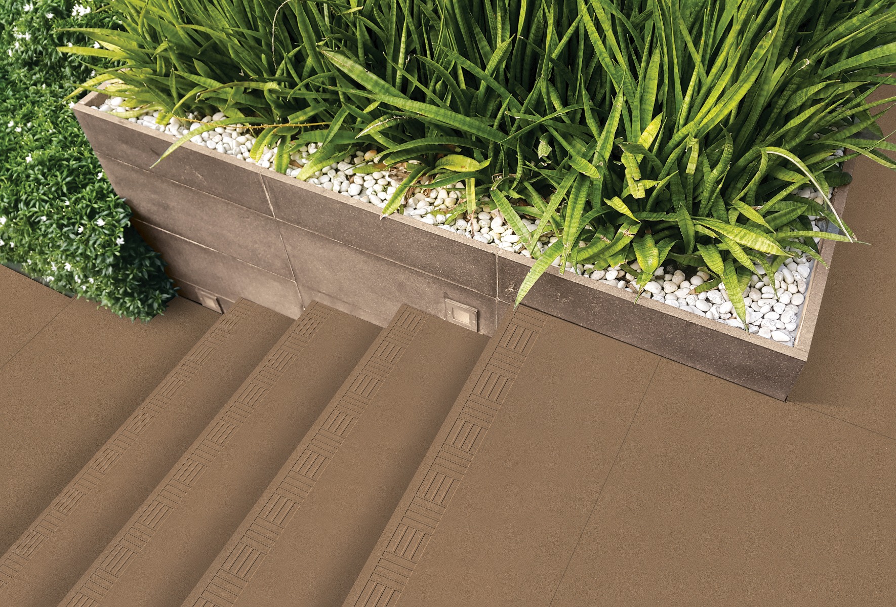 Matte Finish Riser Sand Brown DK Glazed Vitrified Tiles 200x1200 mm