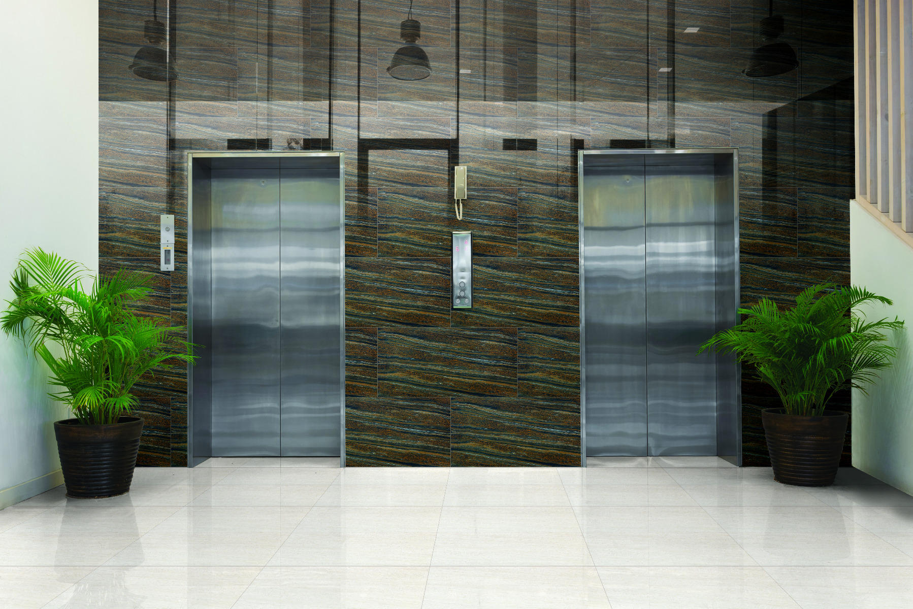 Glossy Finish River White Vitrified tile 600x1200 mm