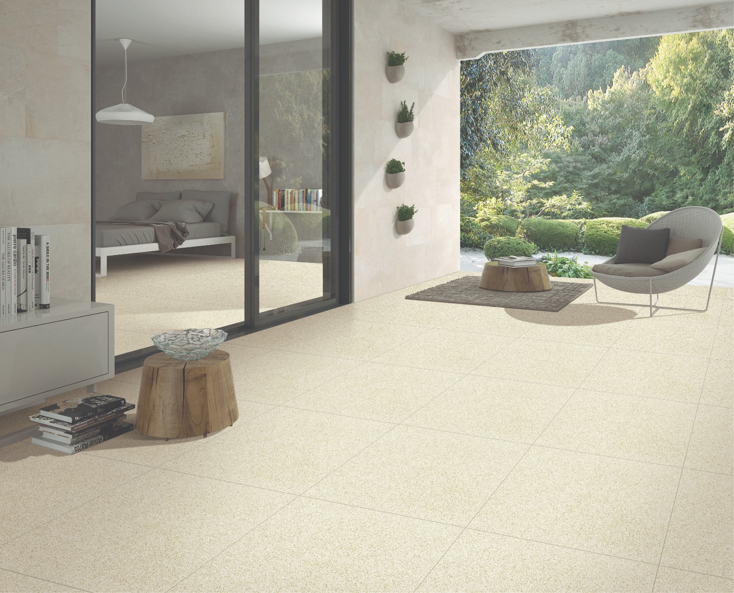 Matte Finish Sahara Creama Vitrified tile 600x600 mm