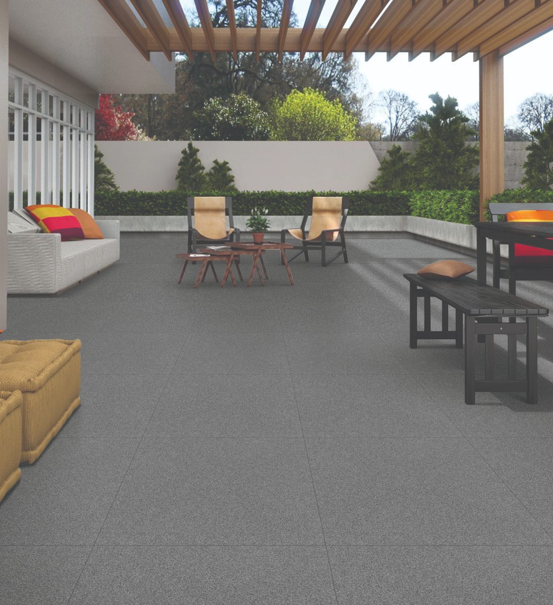 Matte Finish Sahara Nero Vitrified tile 600x600 mm