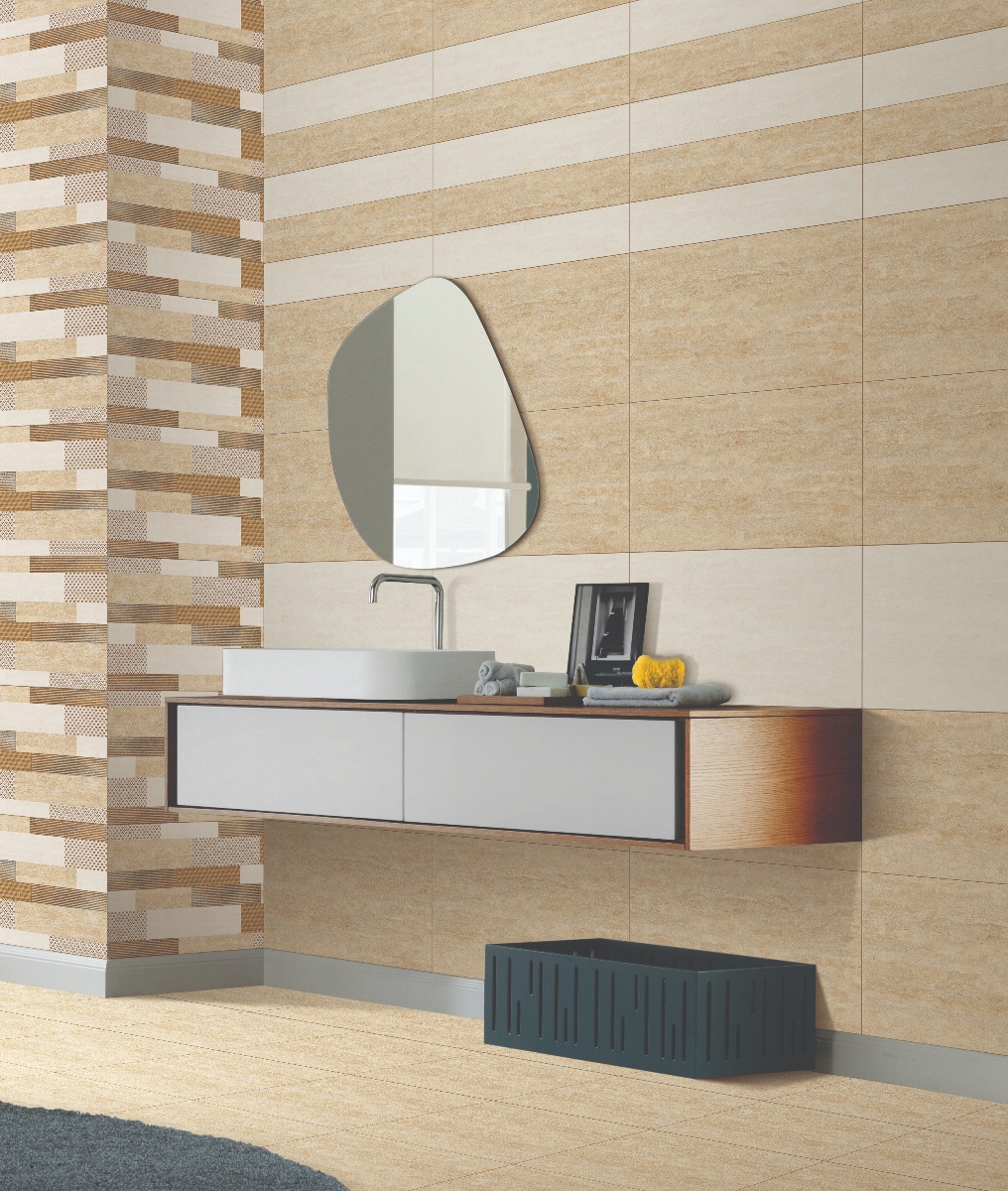 Glossy Finish SDH Giallo Pattern HL Ceramic tile 300x450 mm