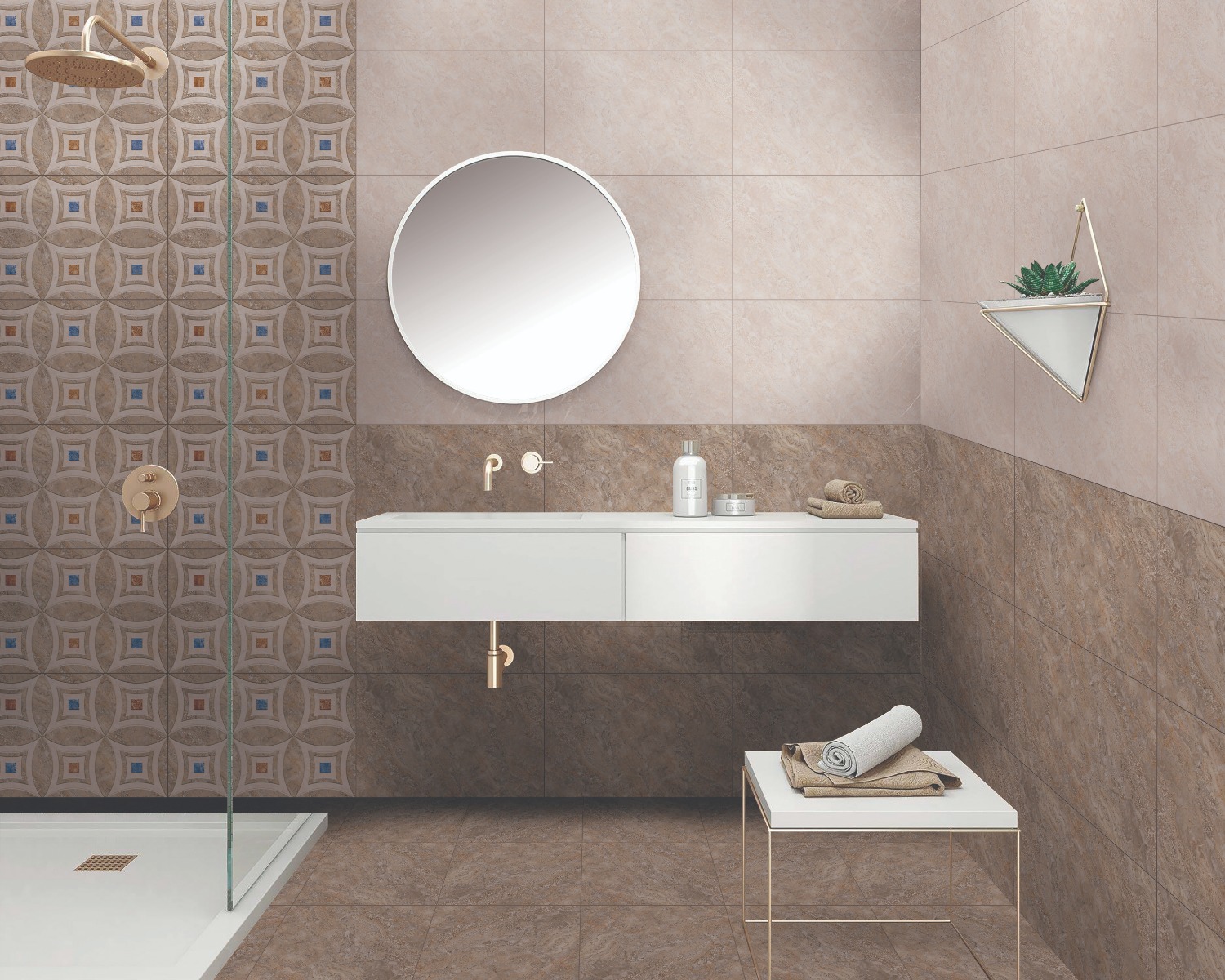Glossy Finish SDG Paradise Beige LT Ceramic tile 300x450 mm