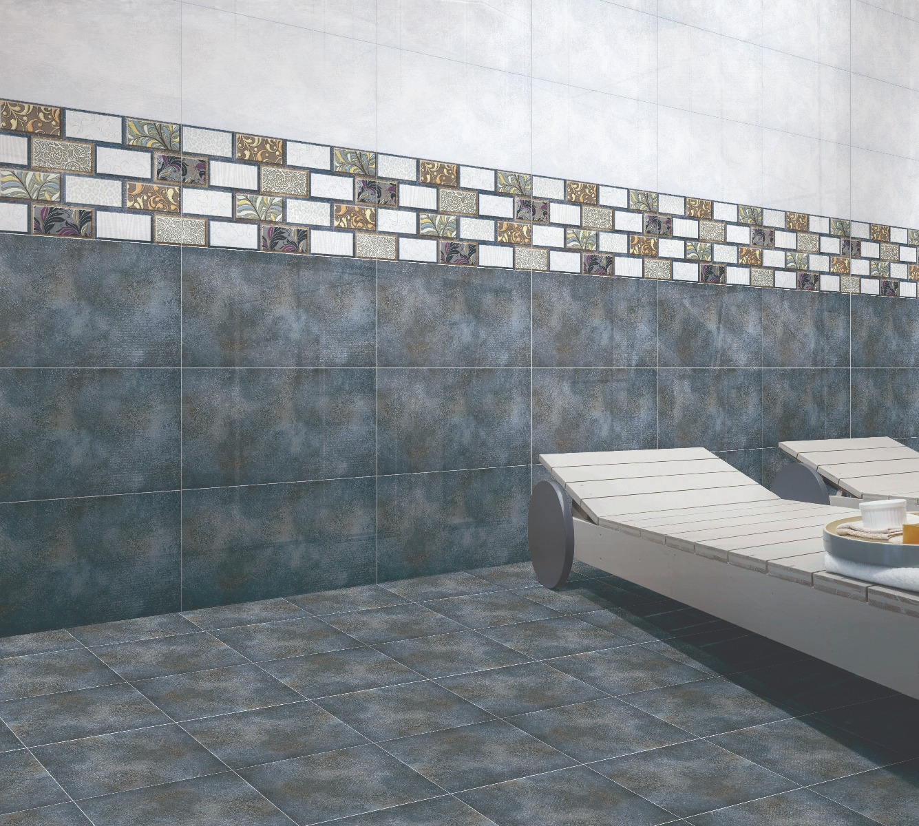 Glossy Finish SDH Elias Bric HL Ceramic tile 300x600 mm
