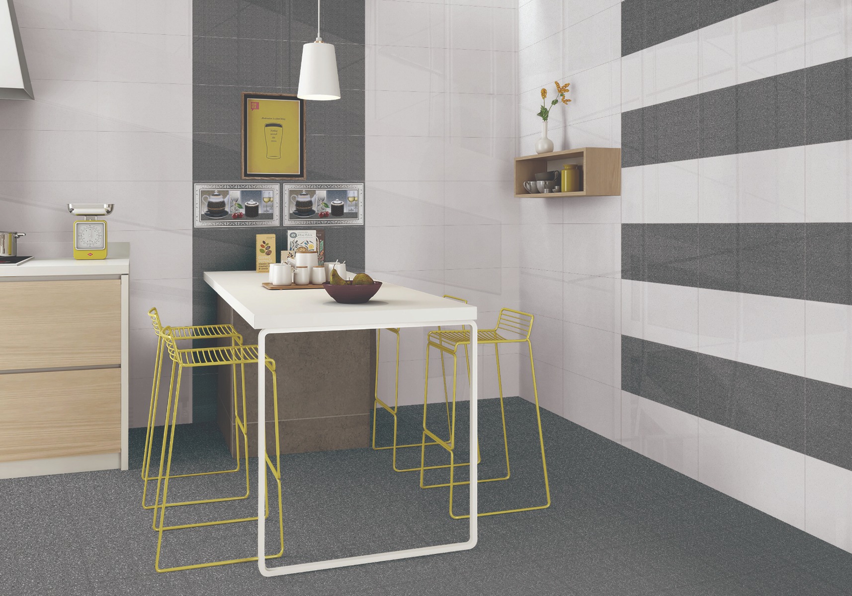 Glossy Finish SDG Persian Grey DK Ceramic tile 300x600 mm