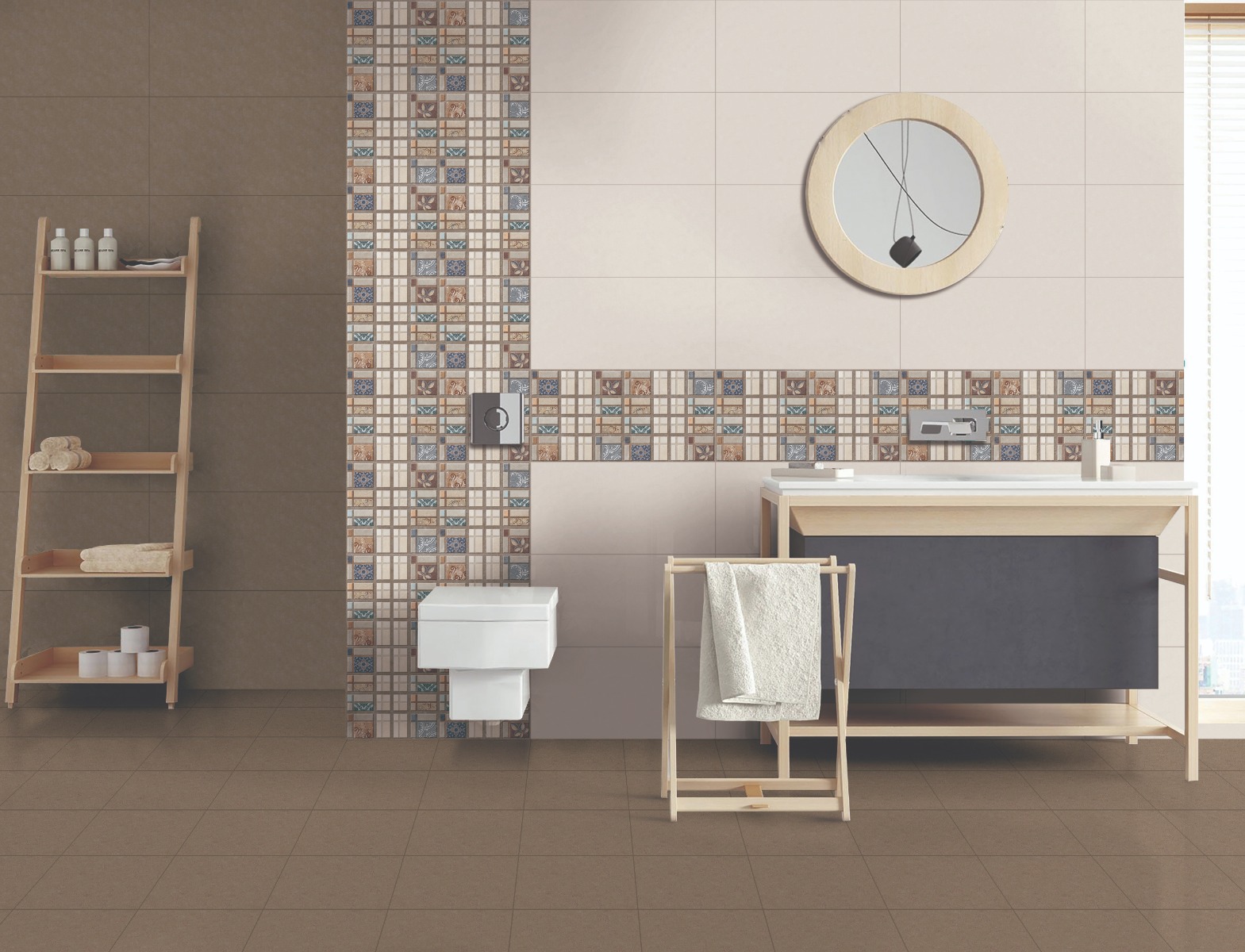 Matte Finish SDH Tesser Flora HL Ceramic tile 300x600 mm
