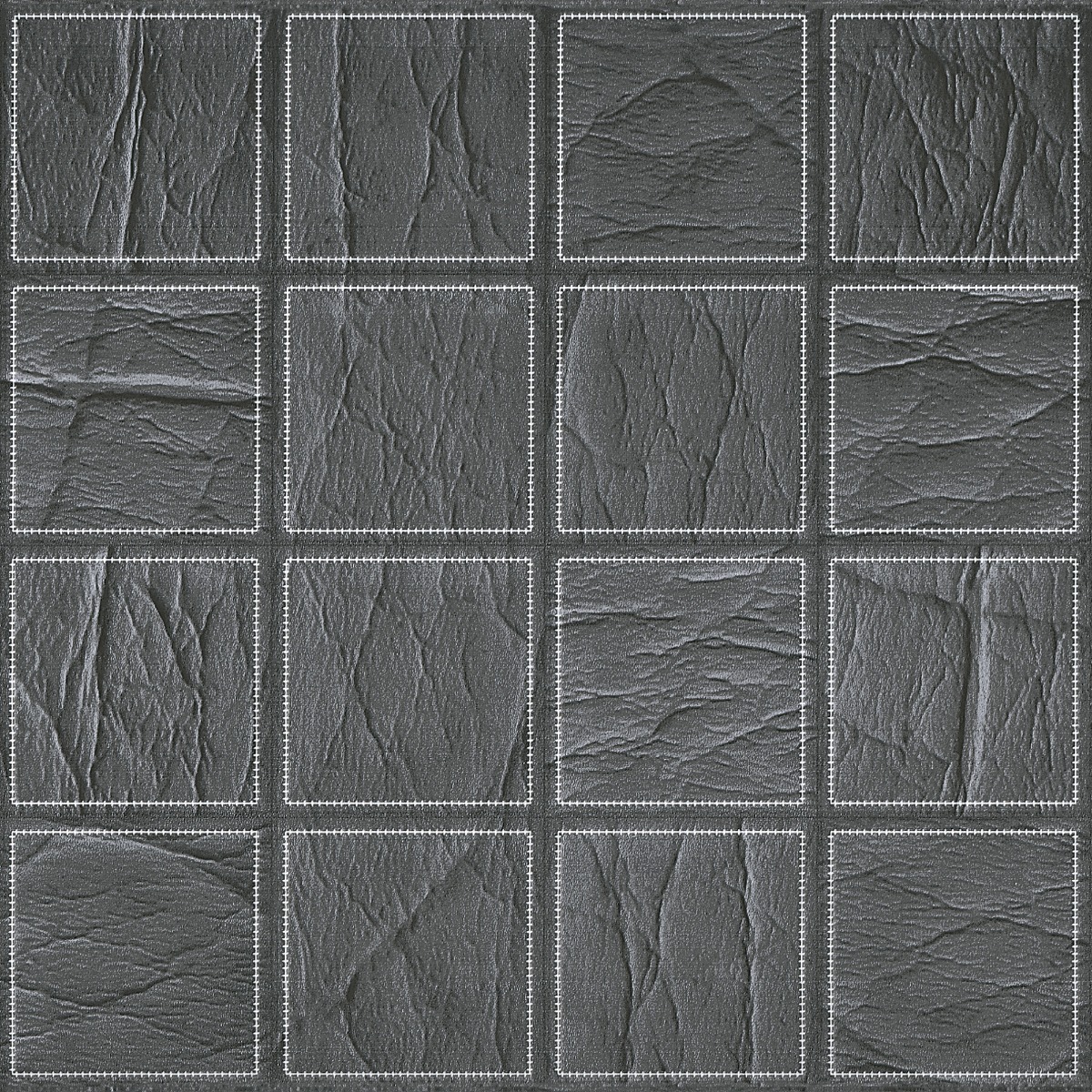 Matte Finish SFM Leather Mosaic Nero Ceramic tile 300x300 mm