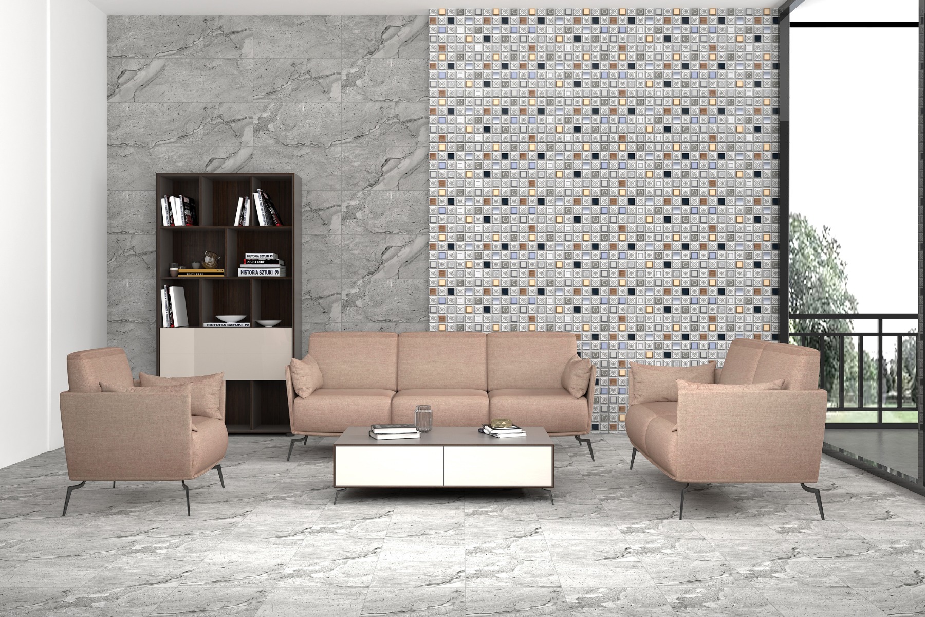 Matte Finish SFM Dyna Grey DK Ceramic tile 300x300 mm