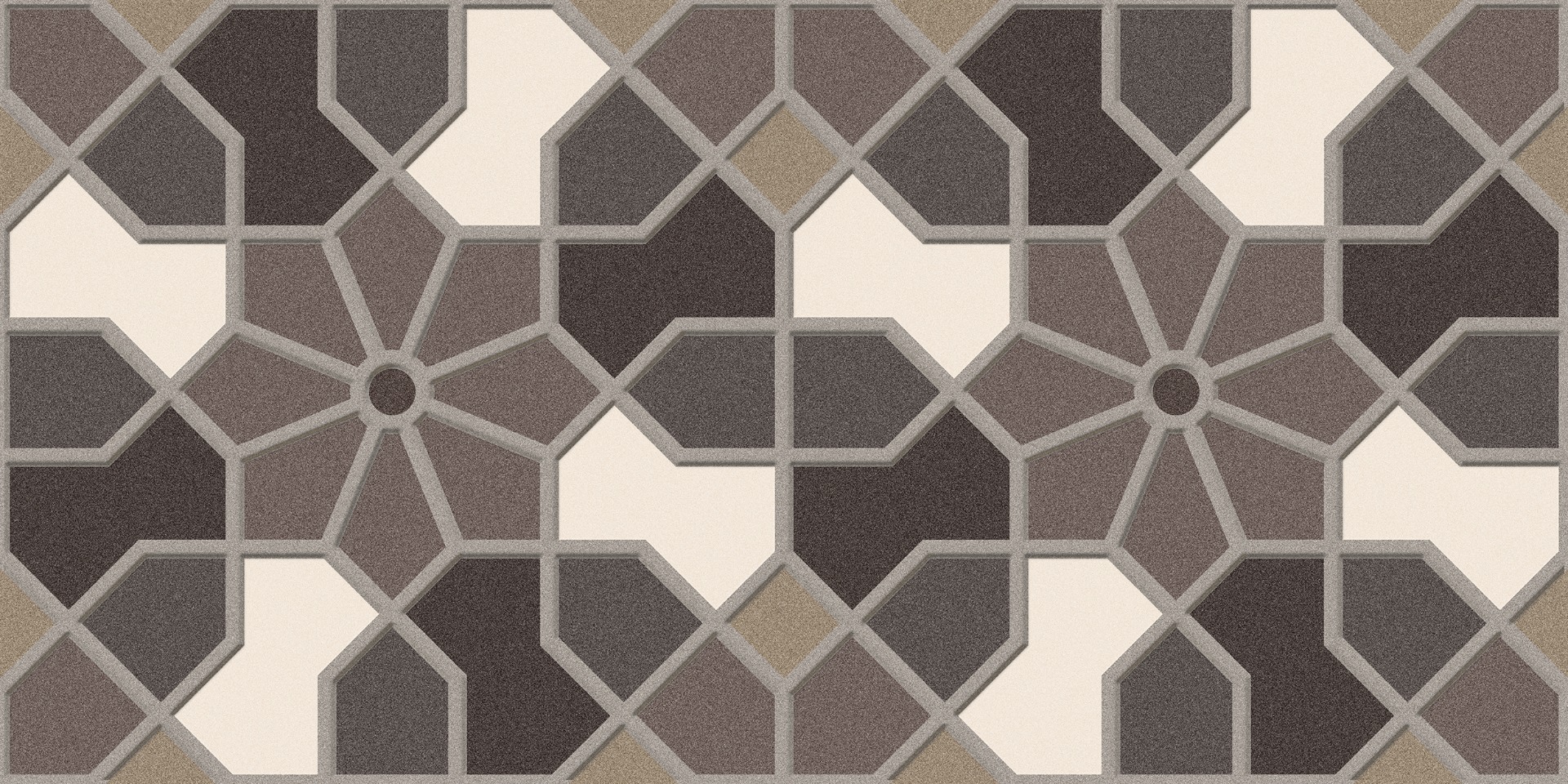 Matte Finish SHM Geometric Nero HL Ceramic tile 300x600 mm
