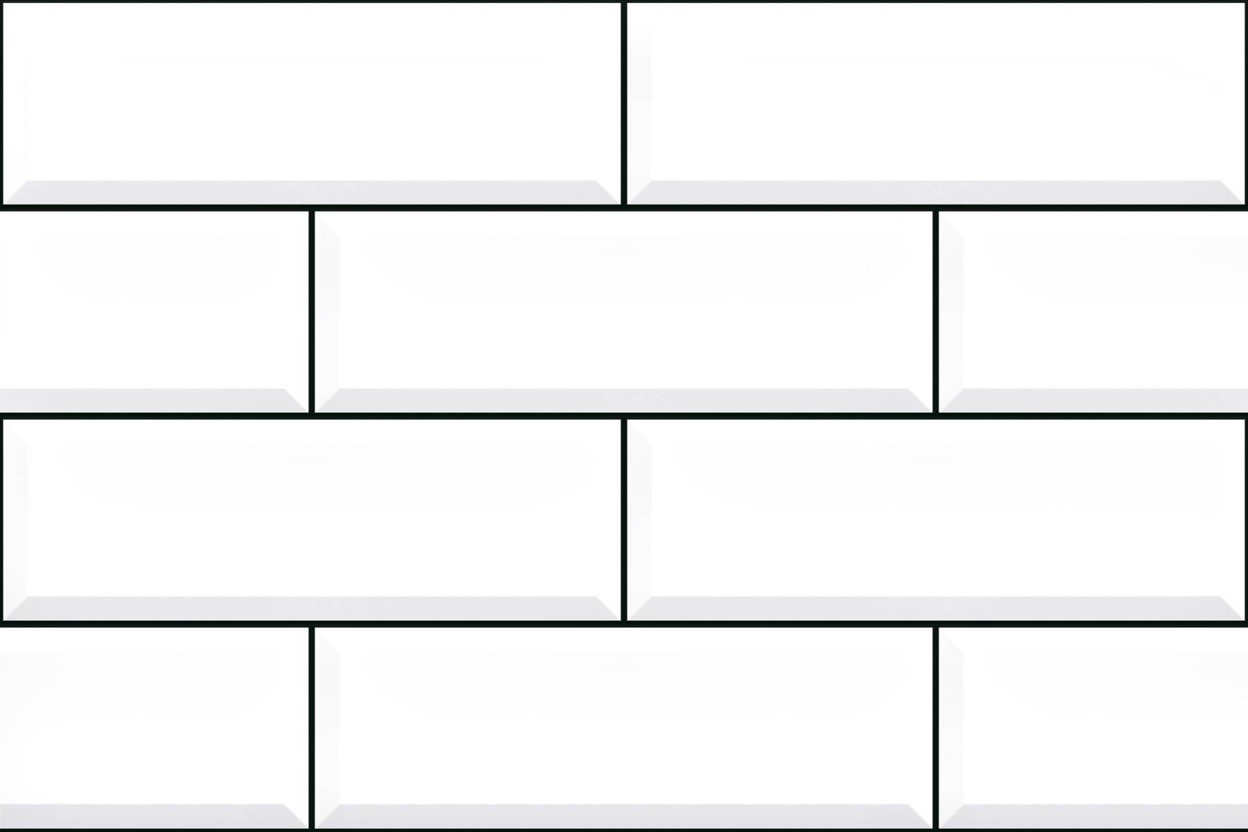 Glossy Finish SPB Brick White Ceramic tile 300x450 mm