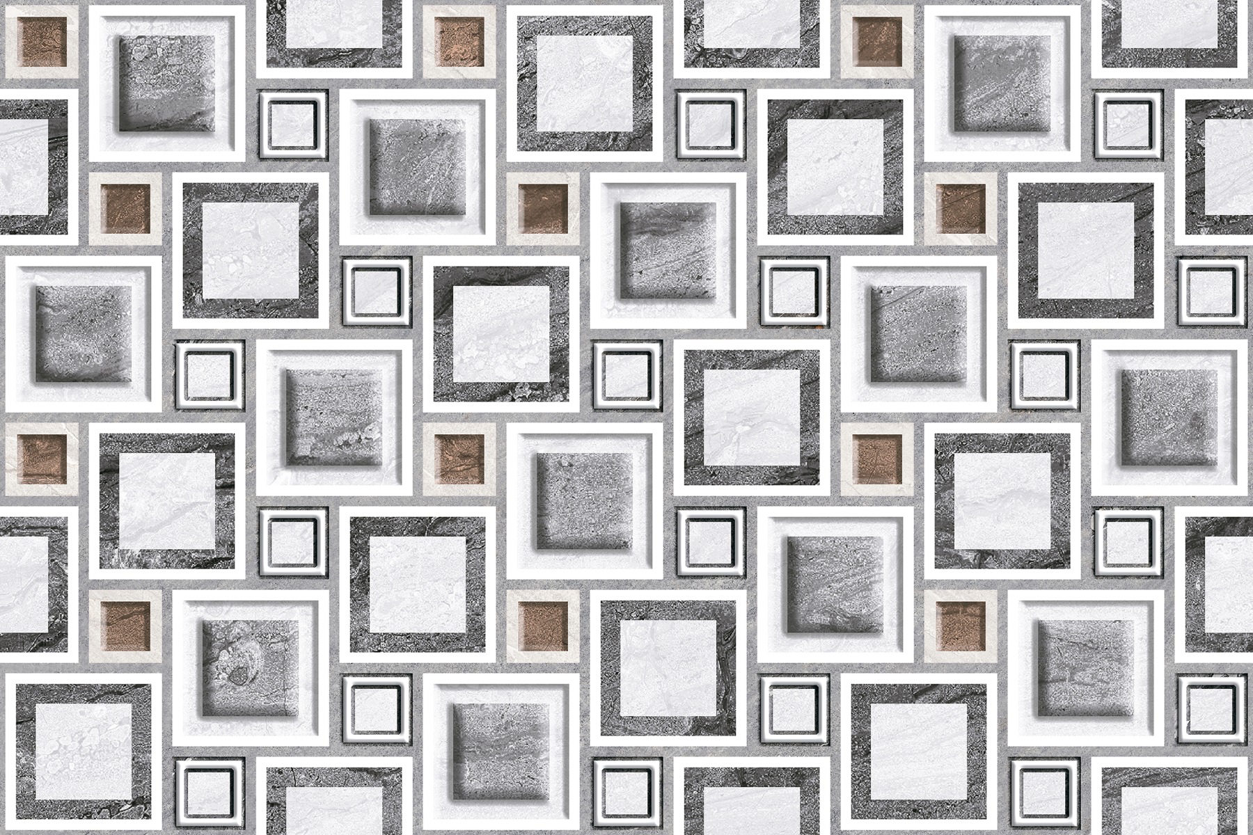 Glossy Finish SPH Frames Dyna Grey Multi HL Ceramic tile 300x450 mm