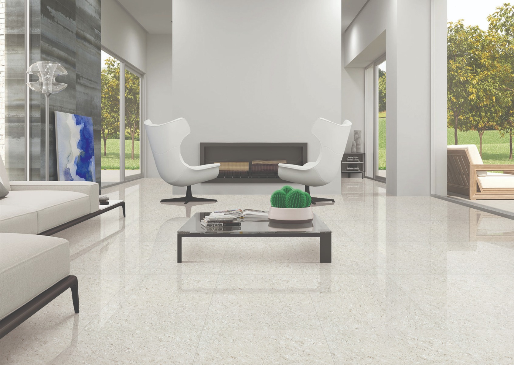 Glossy Finish Star Sandune Vitrified tile 600x600 mm