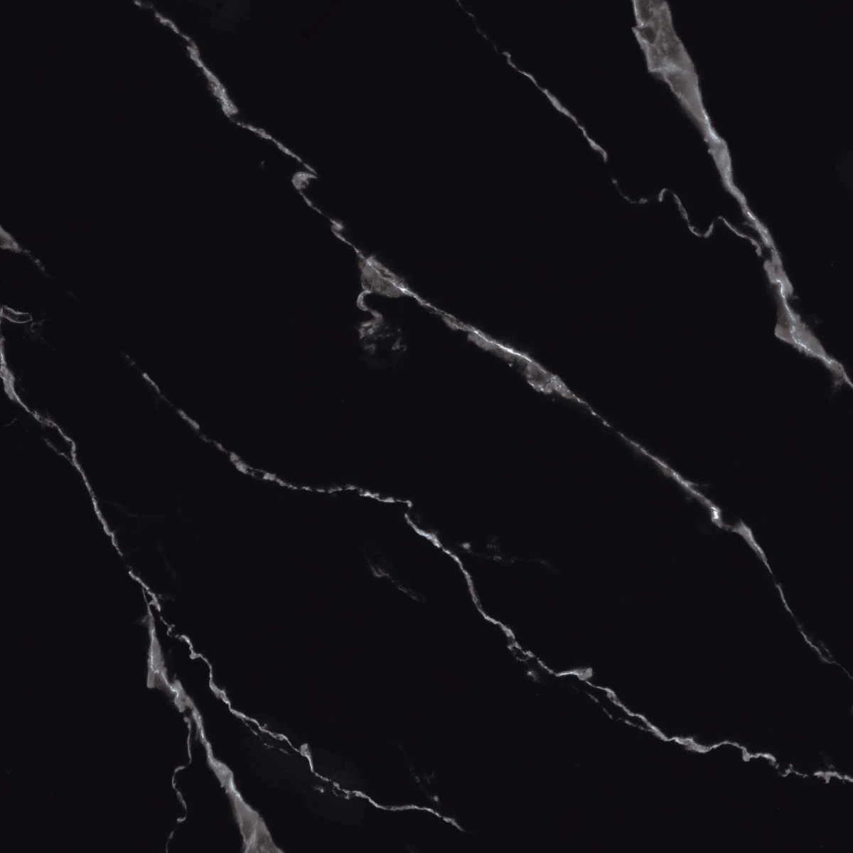 Super Glossy Finish Super Gloss Belgium Black Marble Glazed Vitrified Tiles 600x600 mm