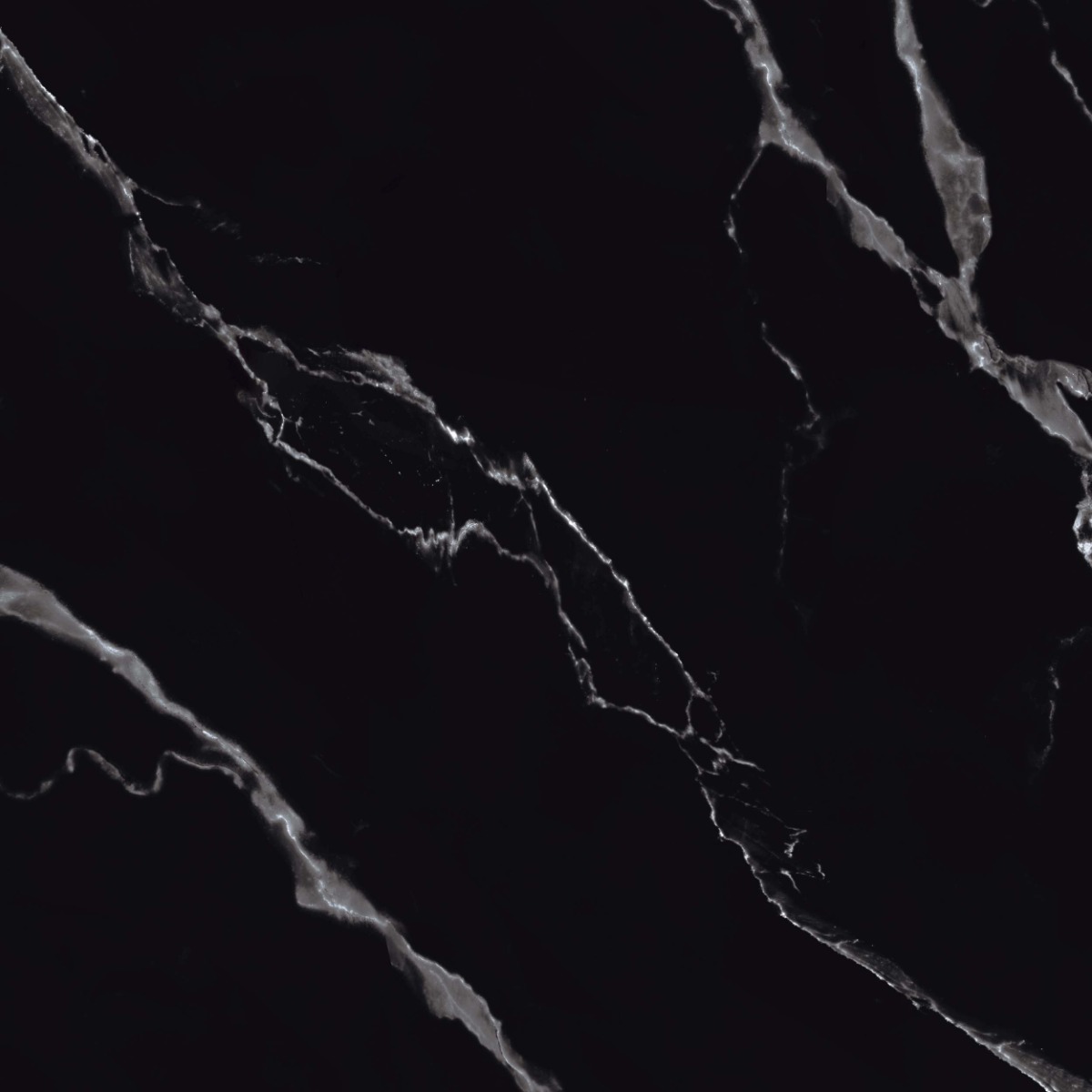Super Glossy Finish Super Gloss Belgium Black Marble Glazed Vitrified Tiles 600x600 mm
