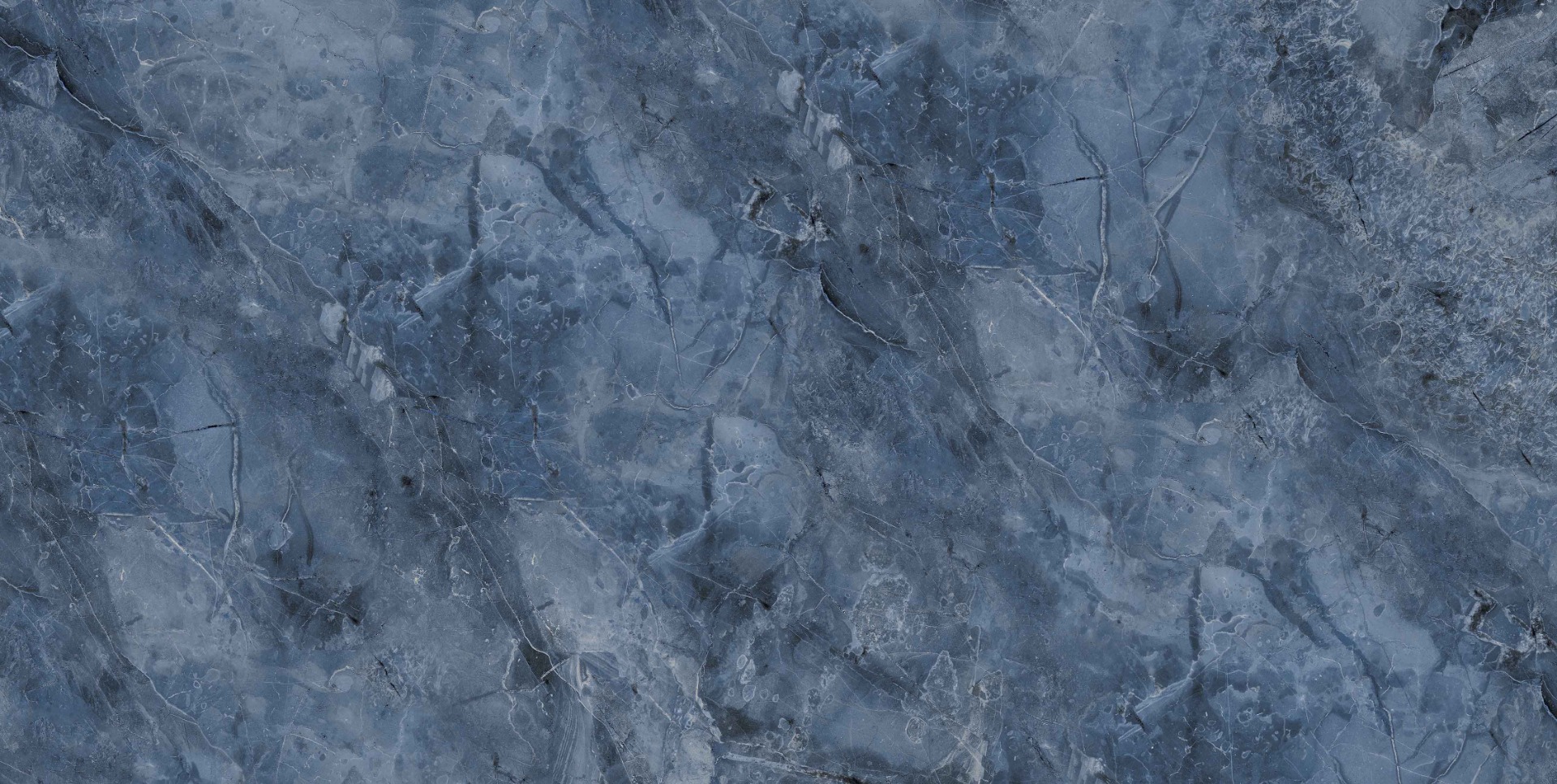 Super Glossy Finish Super Gloss Blue Marble Stone DK Glazed Vitrified Tiles 600x1200 mm