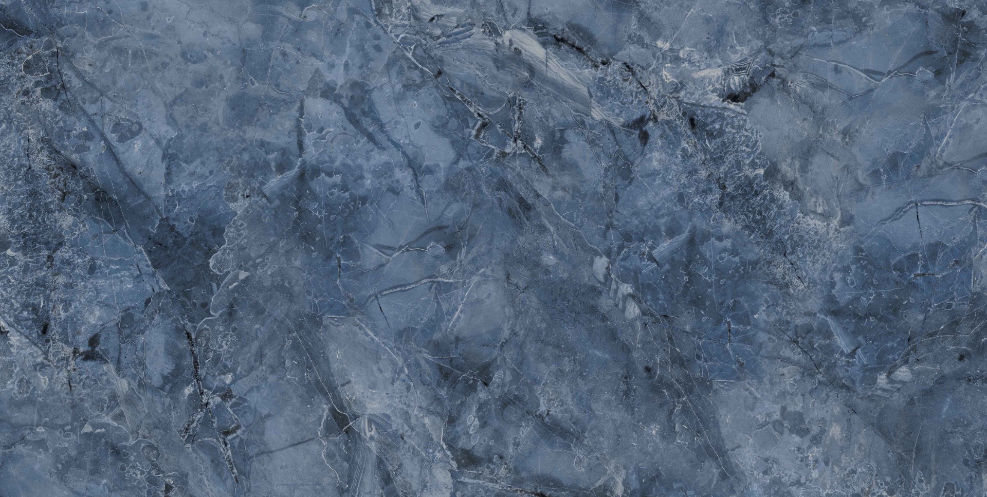 Super Glossy Finish Super Gloss Blue Marble Stone DK Glazed Vitrified Tiles 600x1200 mm