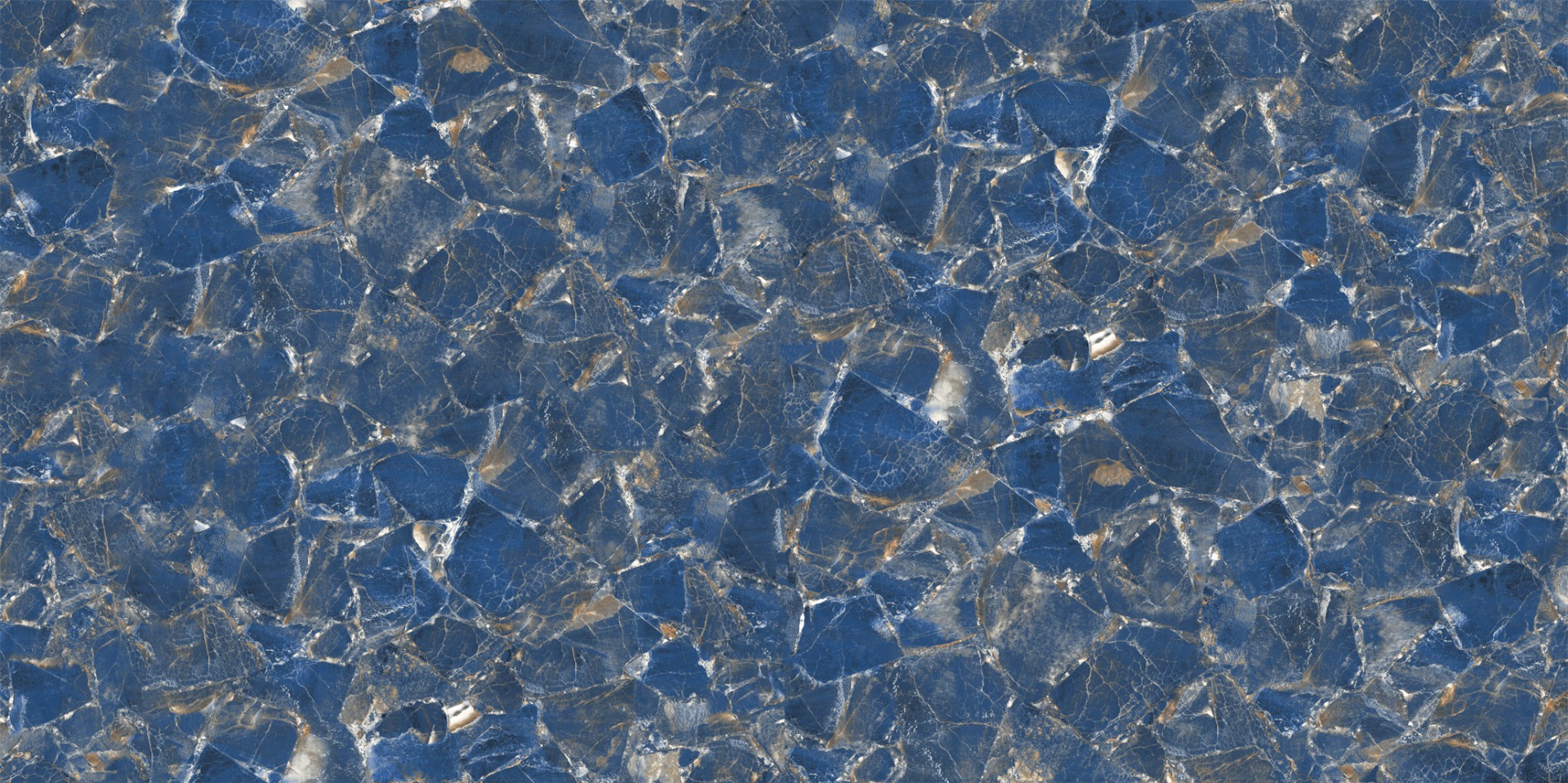 Super Glossy Finish Super Gloss Crystal Blue Marble Glazed Vitrified Tiles 600x1200 mm