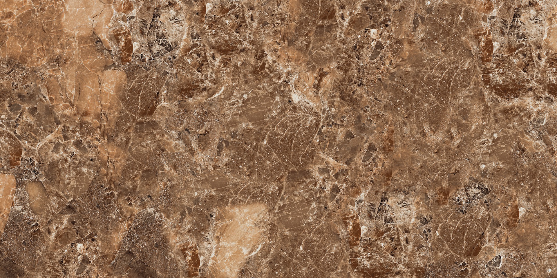 Super Glossy Finish Super Gloss Emperador Honey Marble Glazed Vitrified Tiles 600x1200 mm