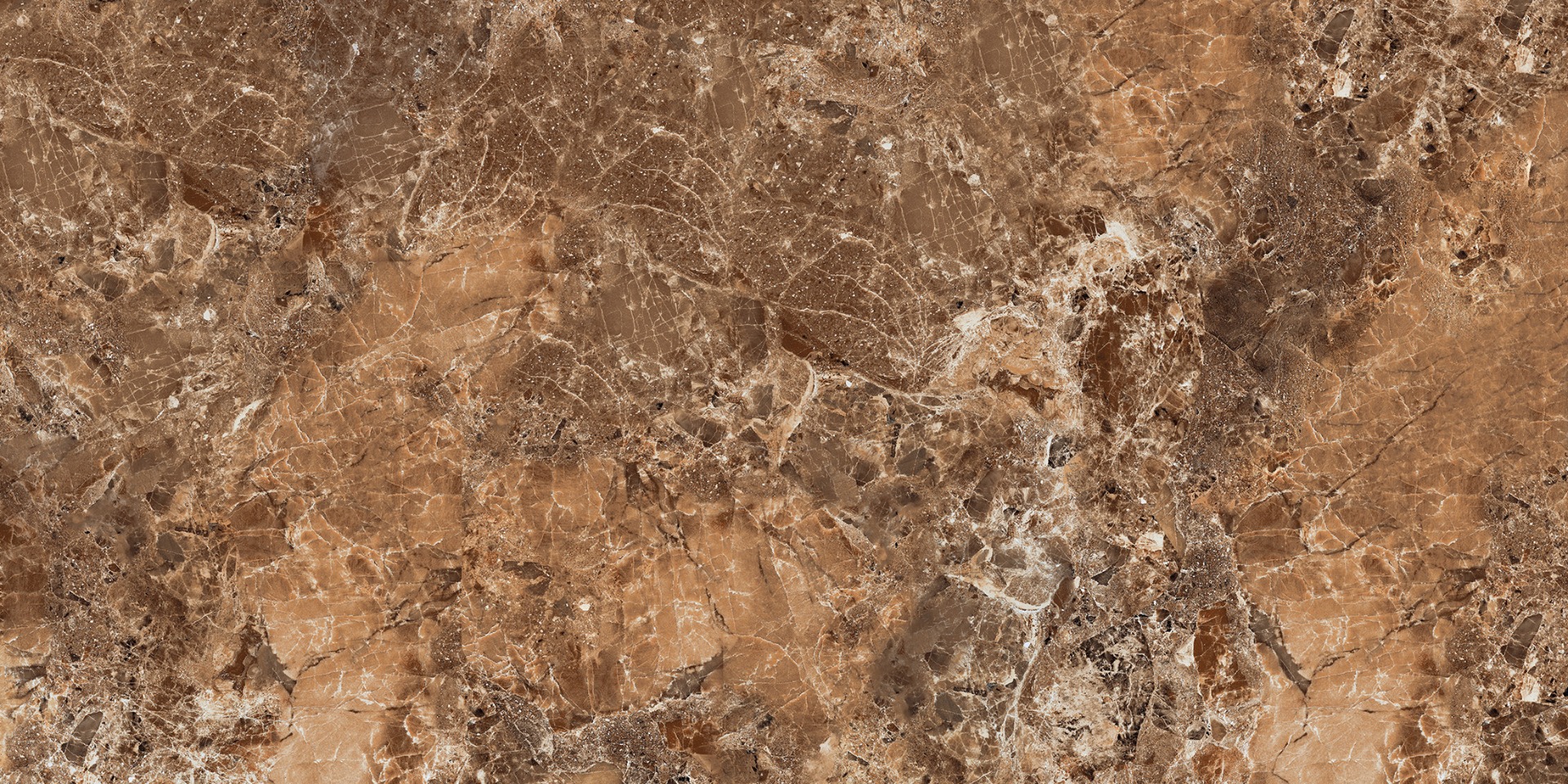 Super Glossy Finish Super Gloss Emperador Honey Marble Glazed Vitrified Tiles 600x1200 mm